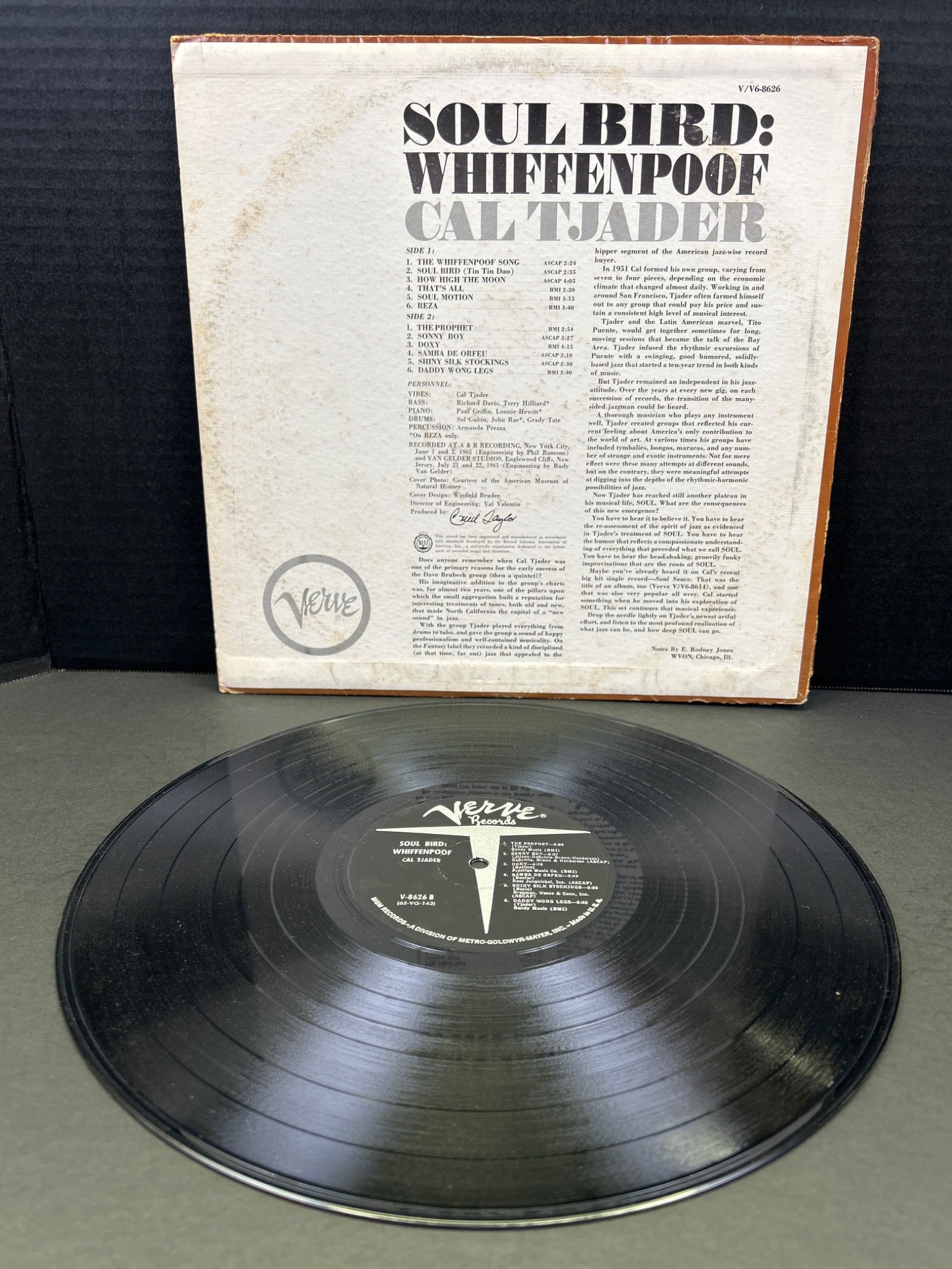 Soul Bird: Whiffenpoof by Cal Tjader Vinyl LP Record, Verve Records V6-8554 - 2