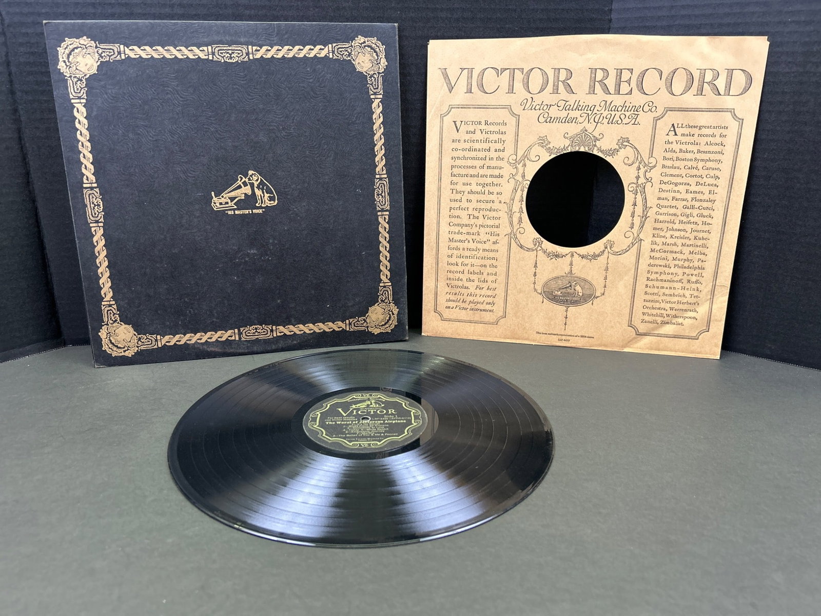 Victor Record with Album Sleeve Featuring The Best of the Opera Treasury - 2