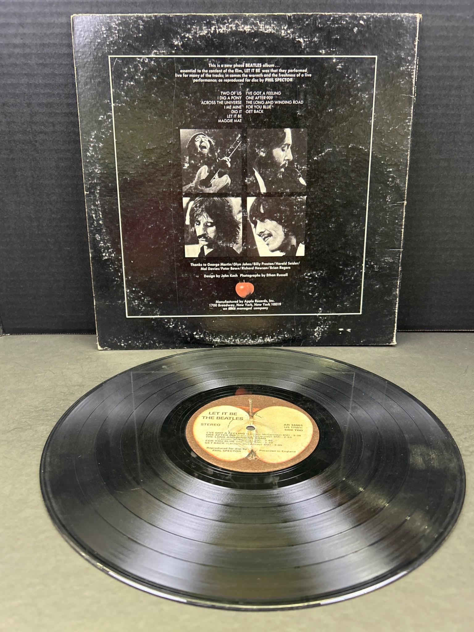 Let It Be Vinyl LP by The Beatles, Apple Records, Original Release - 2