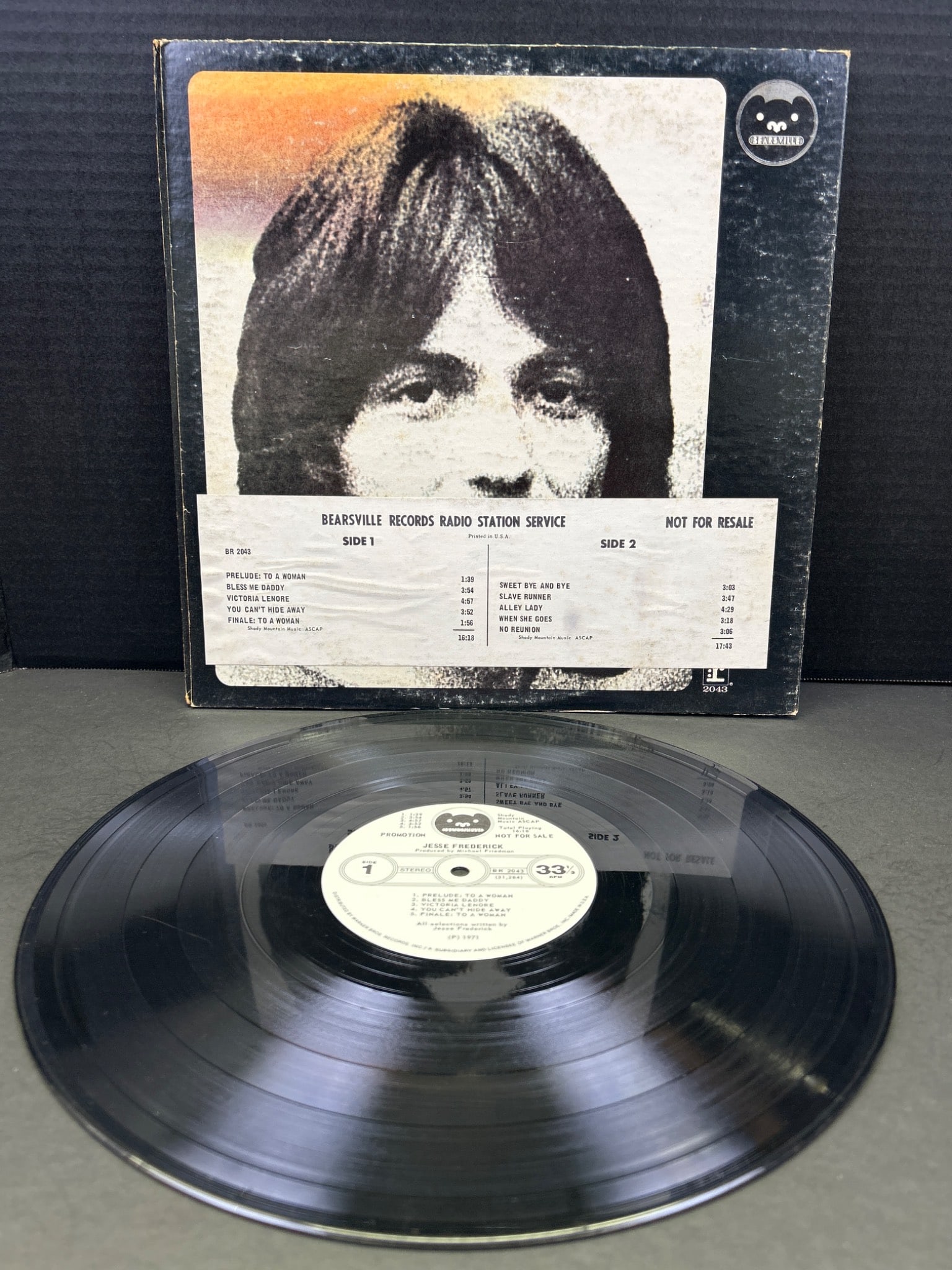 Jesse Frederick Self-Titled Vinyl Record Album, Boardwalk Records 1971 - 2