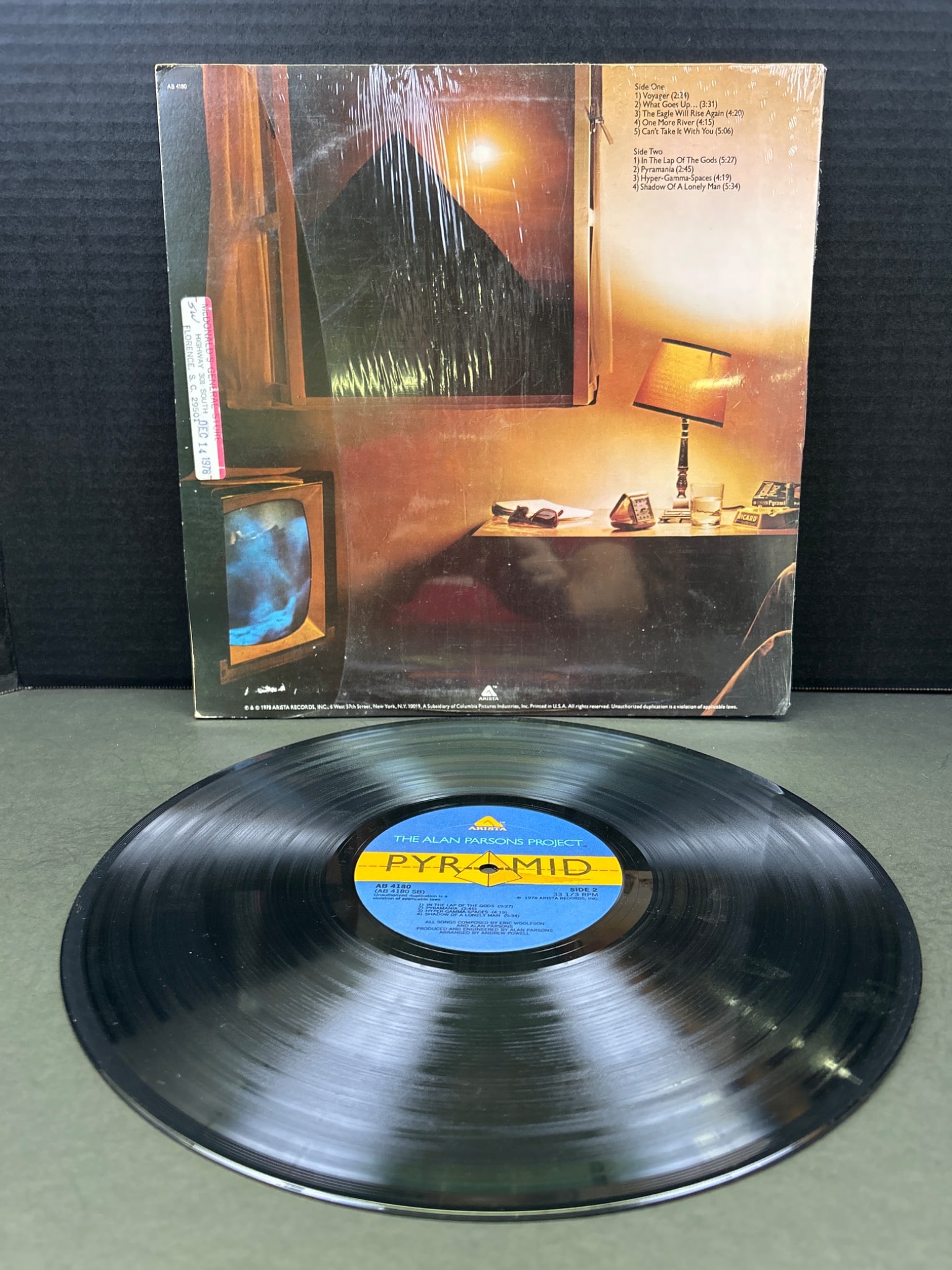 The Alan Parsons Project 'Pyramid' Vinyl LP Record, 1978 - 2