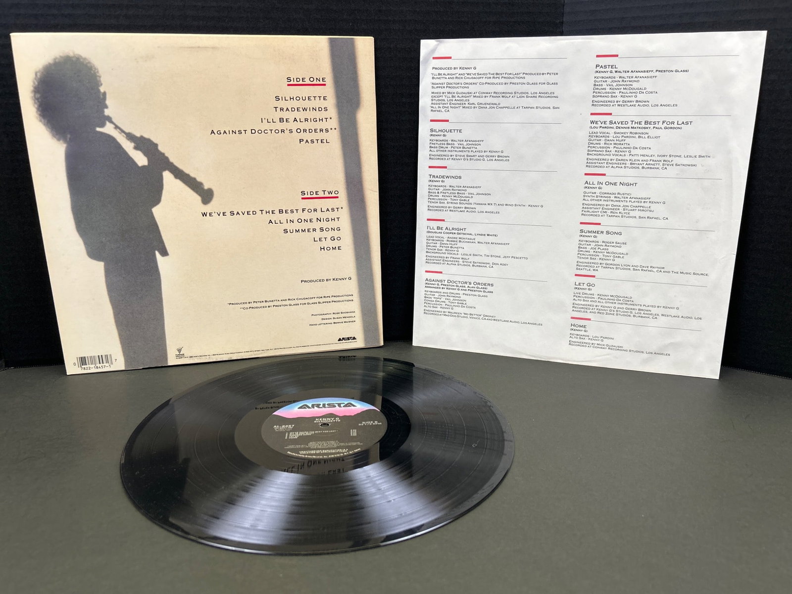 Kenny G 'Silhouette' Vinyl 12-Inch LP Record with Original Sleeves - 2