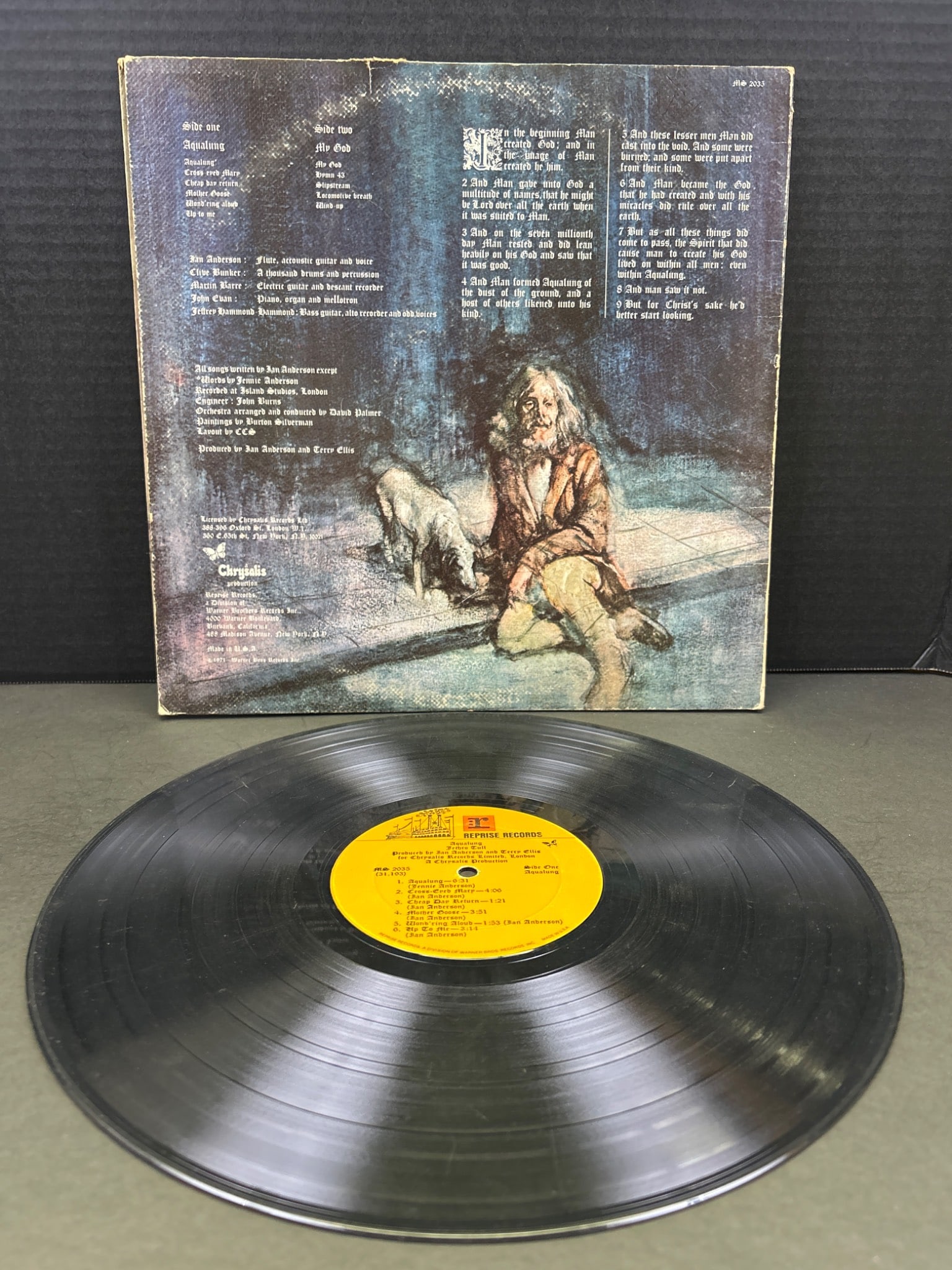 Jethro Tull Aqualung Vinyl LP, Chrysalis CHR 1044, Gatefold Cover - 2