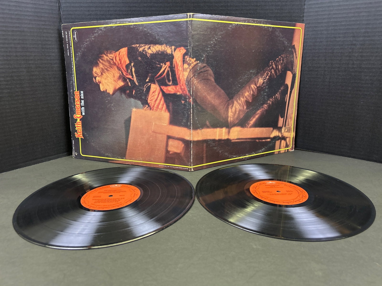 Keith Emerson Double Vinyl Record Album With Gatefold Cover of Live Album by Rock Artist - 2