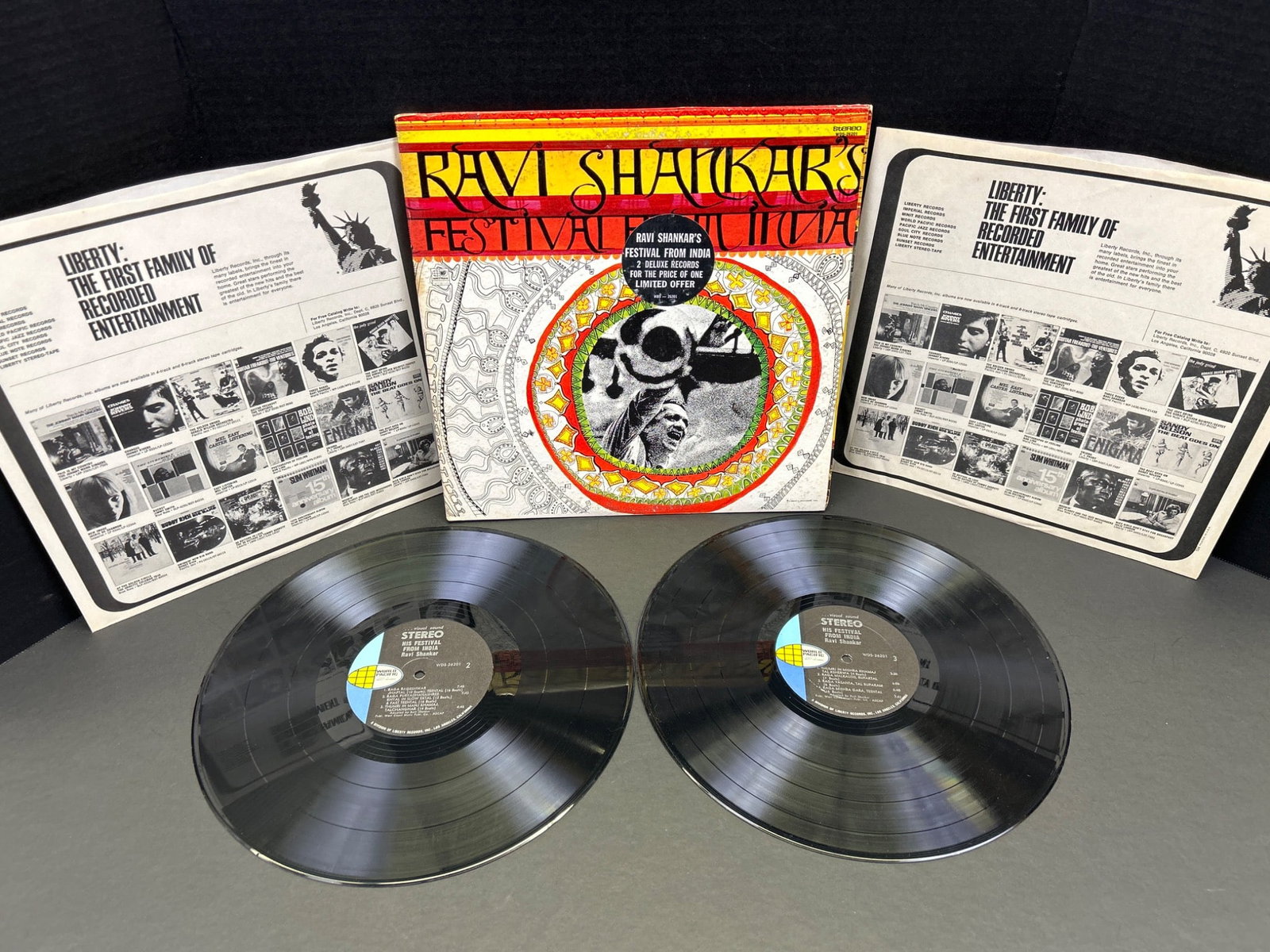 Ravi Shankar: Festival From India, 1976 2-LP Recording by Liberty Records - 2