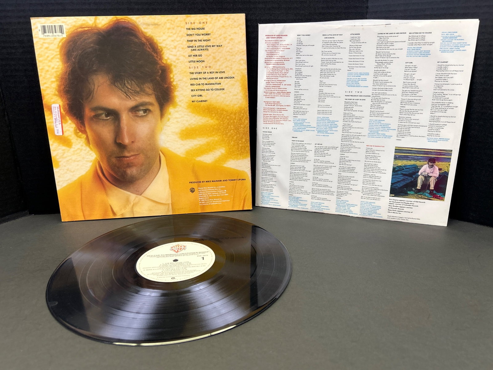 Stephen Bishop 'Bowling in Paris' and 'Red Cab to Manhattan' Vinyl Records - 2