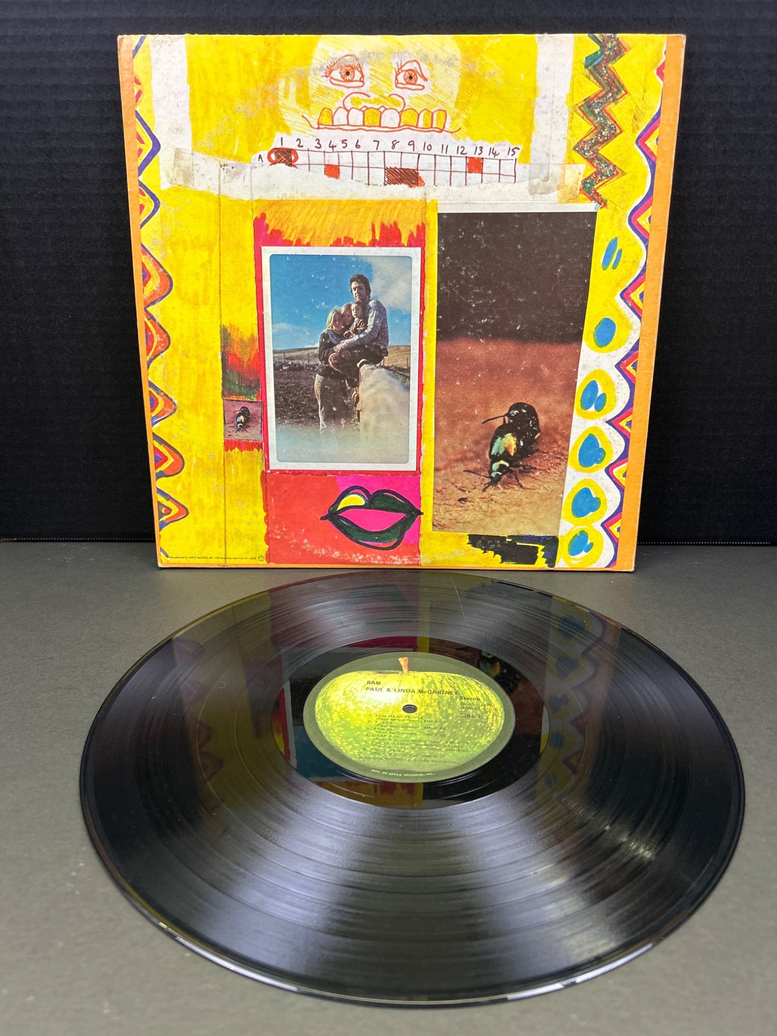 Paul And Linda McCartney 'Ram' Vinyl Record Album With Gatefold Cover - 2