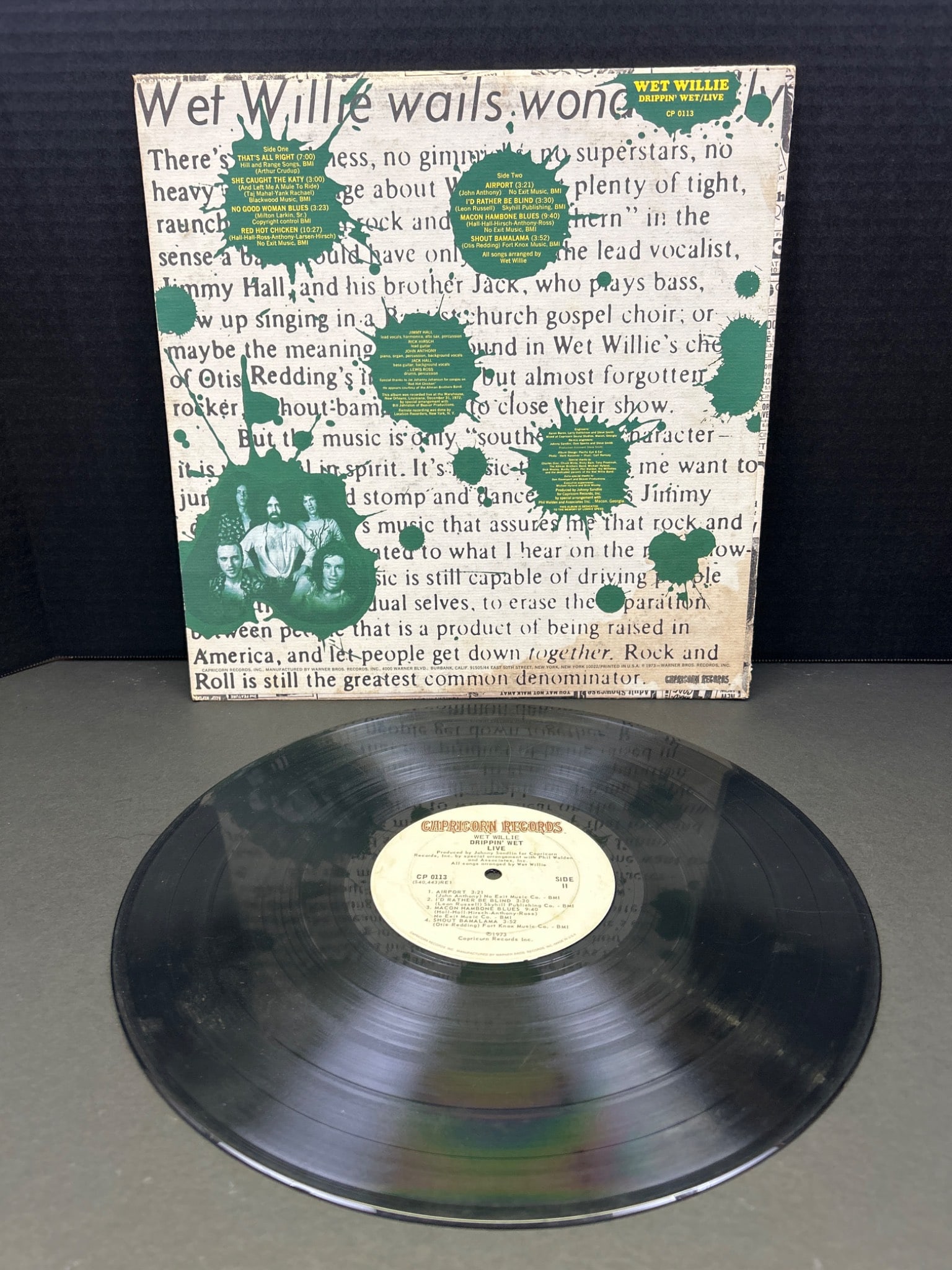 Original Wet Willie Vinyl Record With Both Sides Having Scratches - 2