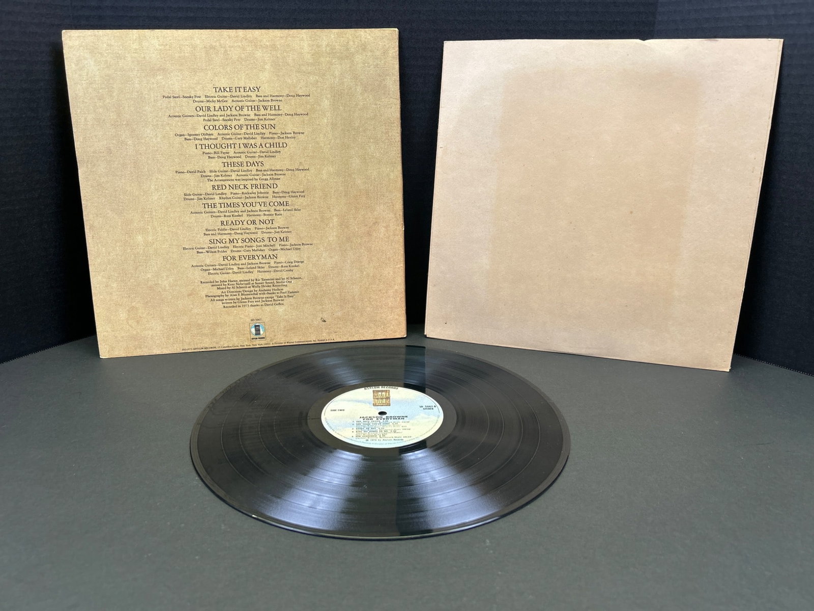 Jackson Browne Late for the Sky Vinyl Record LP with Original Sleeve - 2