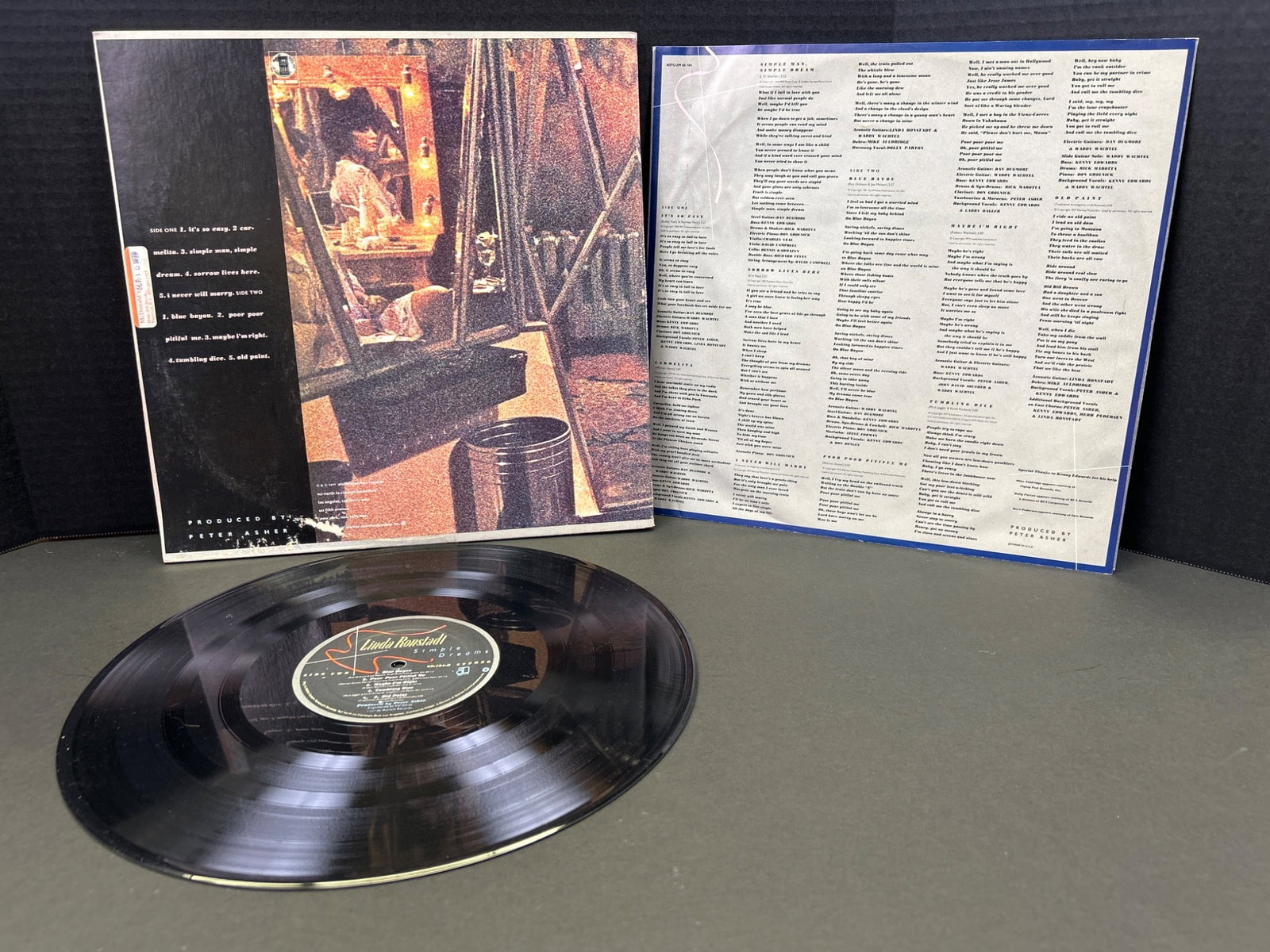 Linda Ronstadt Vinyl Record - Simple Dreams, Asylum Records (1977) - 2