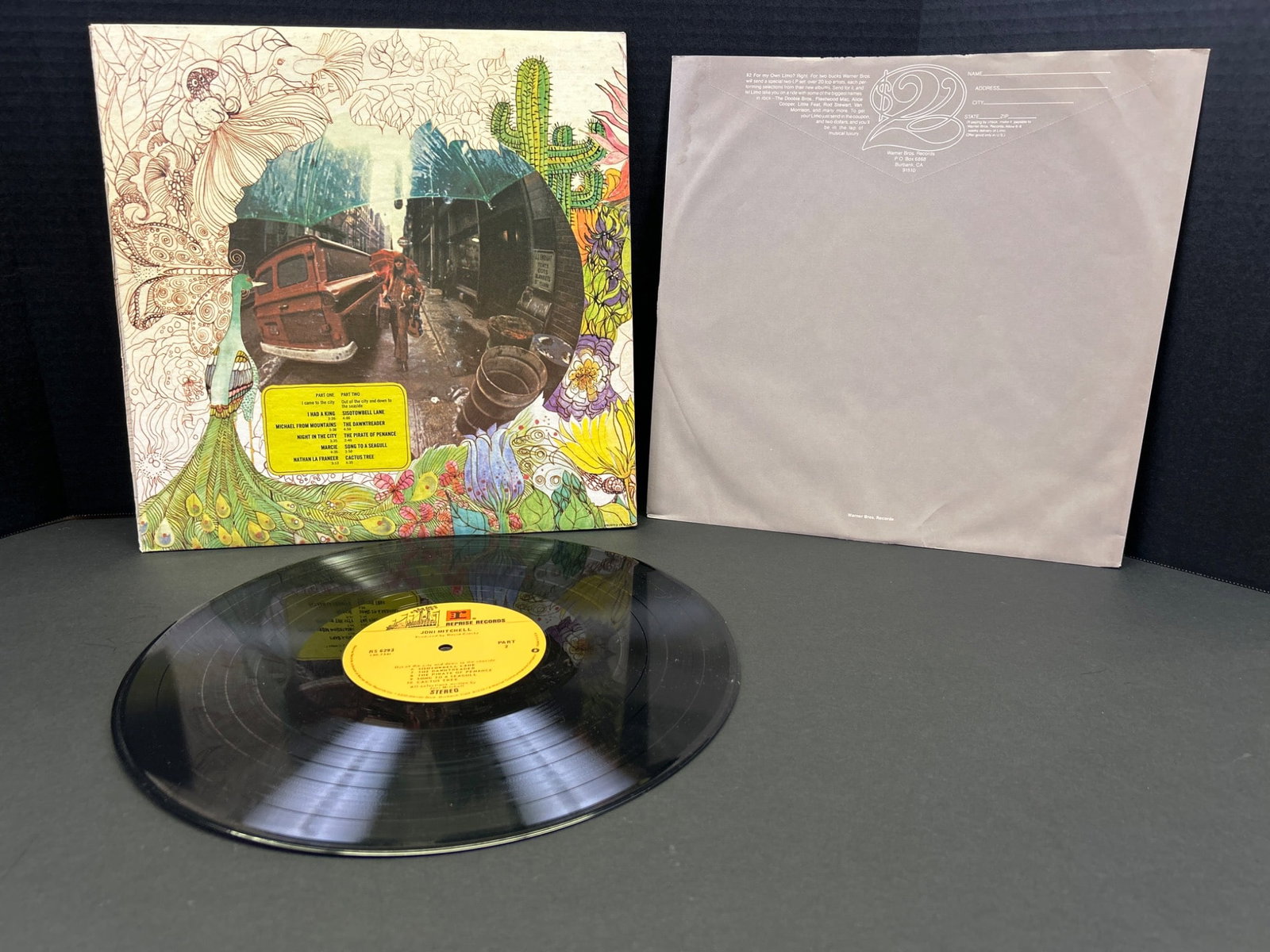 Joni Mitchell Vinyl Record Reprise Records RS 6281 First Pressing - 2
