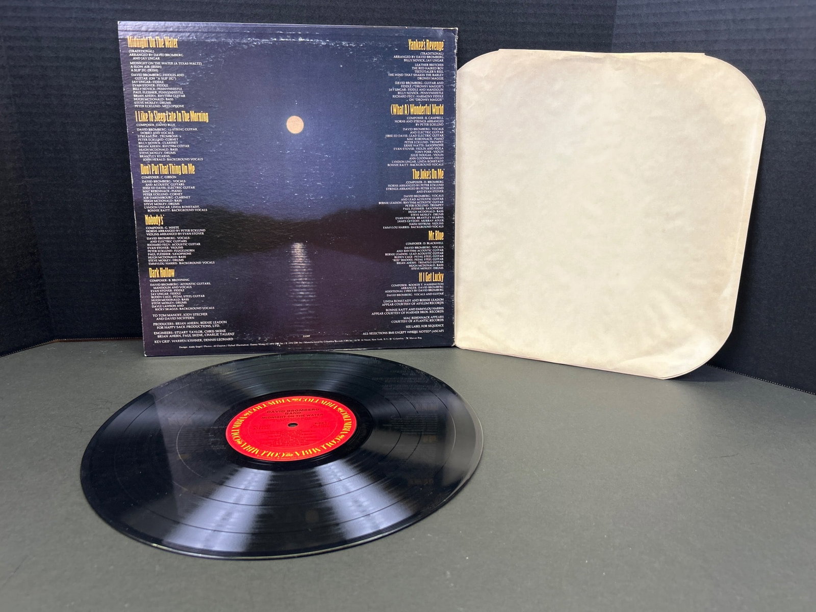 David Bromberg Band 'Midnight On The Water' Vinyl Record LP with Sleeve - 2