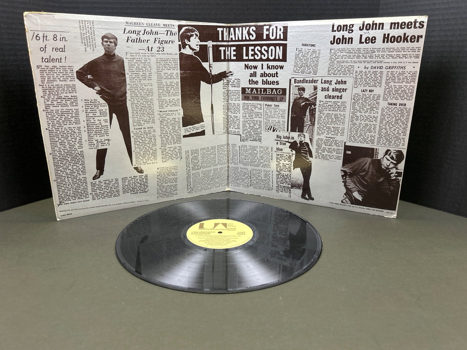 Long John Baldry 'Looking at Long John' Vinyl Album by United Artists Records - 2