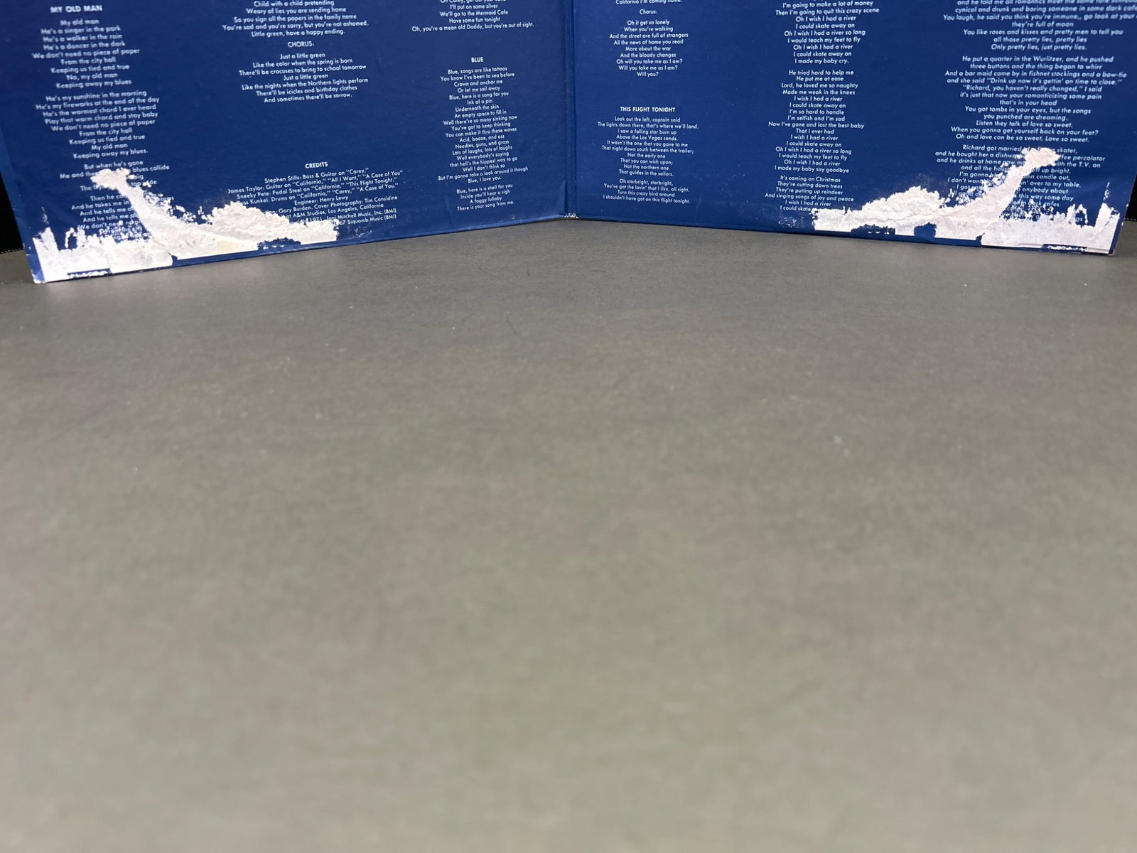 Joni Mitchell 'Blue' Vinyl Record with Original Cover and Inner Sleeve - 4