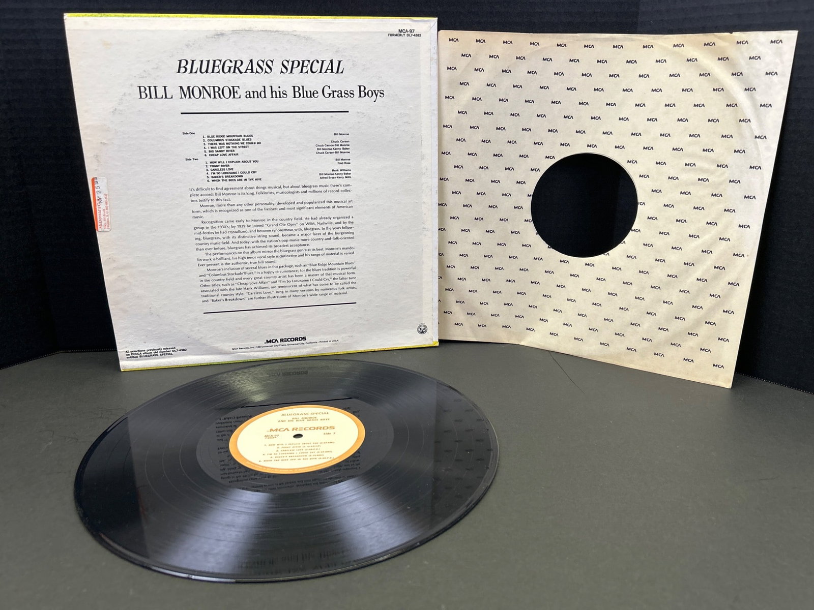 Bill Monroe and His Blue Grass Boys 'Bluegrass Special' LP Record, 1962 - 2
