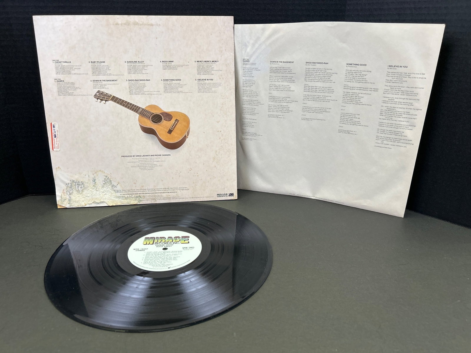 Phoebe Snow Record Album ˜Rock Away with Sleeve and Vinyl - 2