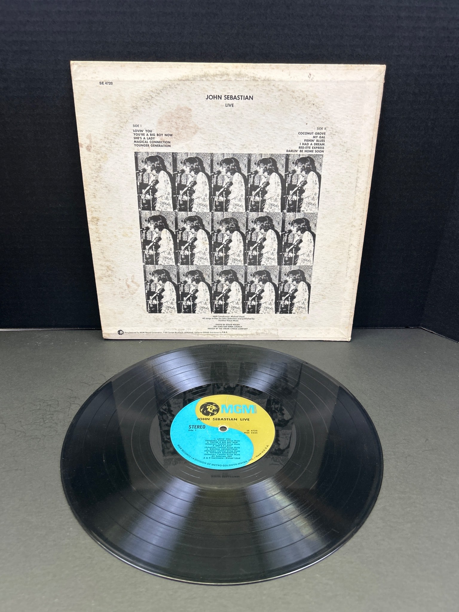 John Sebastian Live Vinyl Record Album with Original Cover - 2