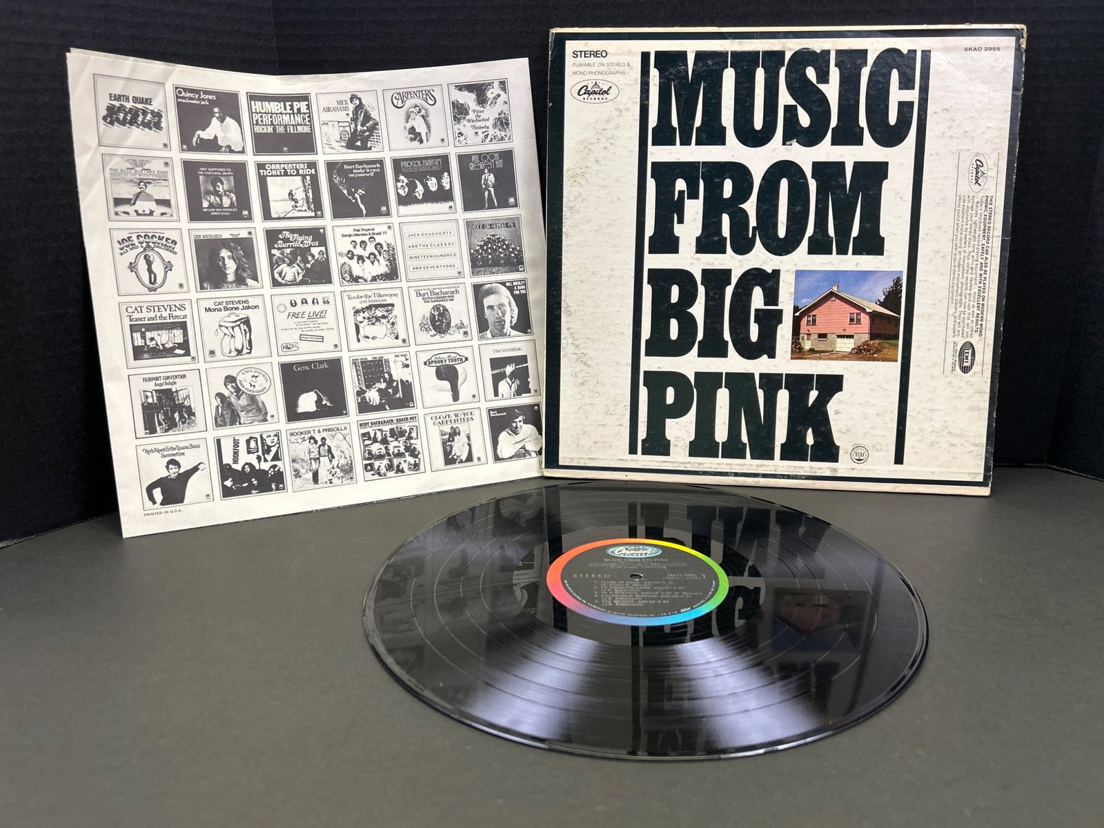 Music From Big Pink Vinyl Record by The Band With Original Inner Sleeve - 2