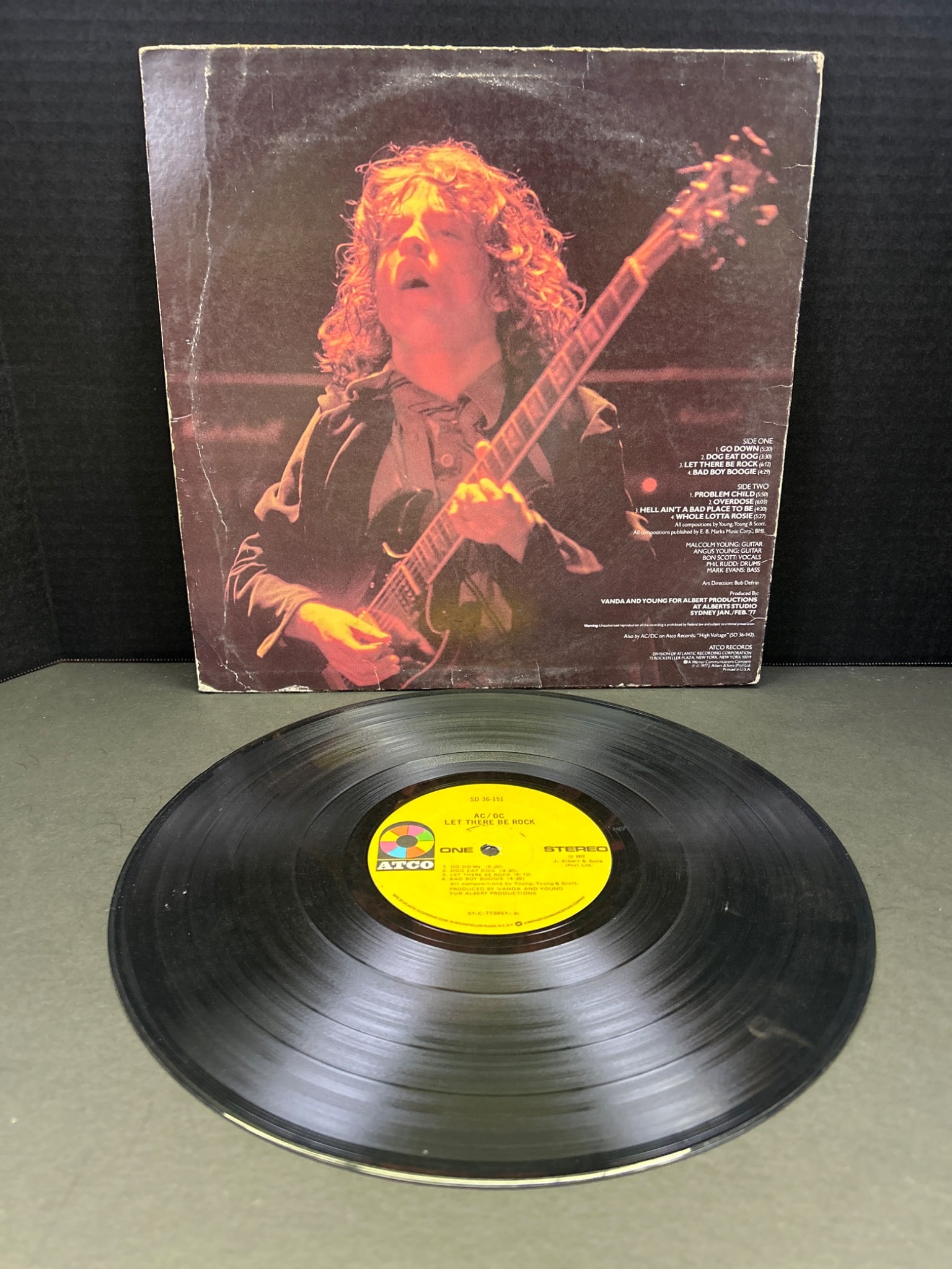 AC/DC ˜Let There Be Rock™ Vinyl LP, Atlantic Label, 1977 Release - 2