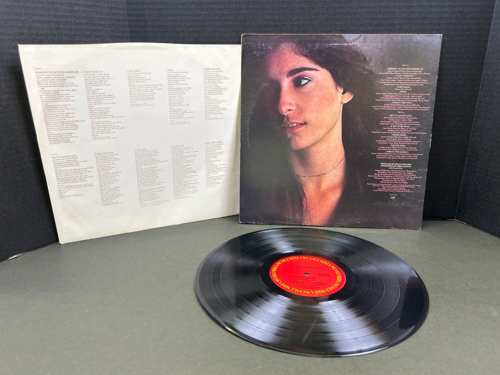 Karla Bonoff Self-Titled Vinyl Record Album with Inner Sleeve - 2