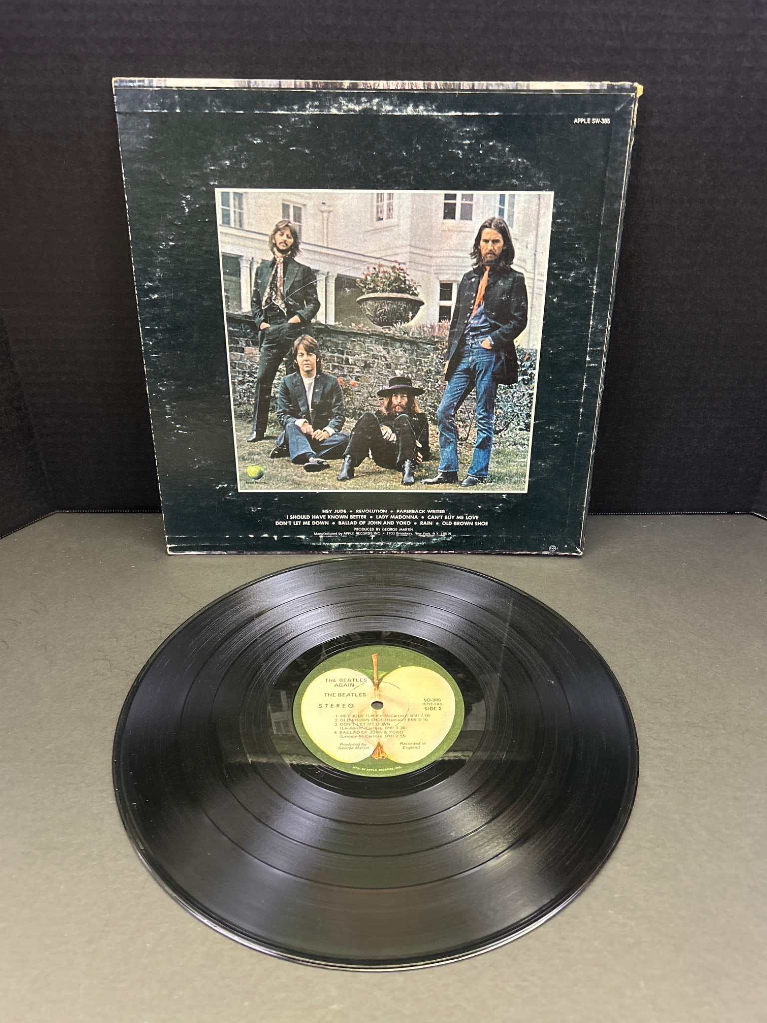 The Beatles Hey Jude Album LP, Apple Records SO-383, 1970 Release - 2
