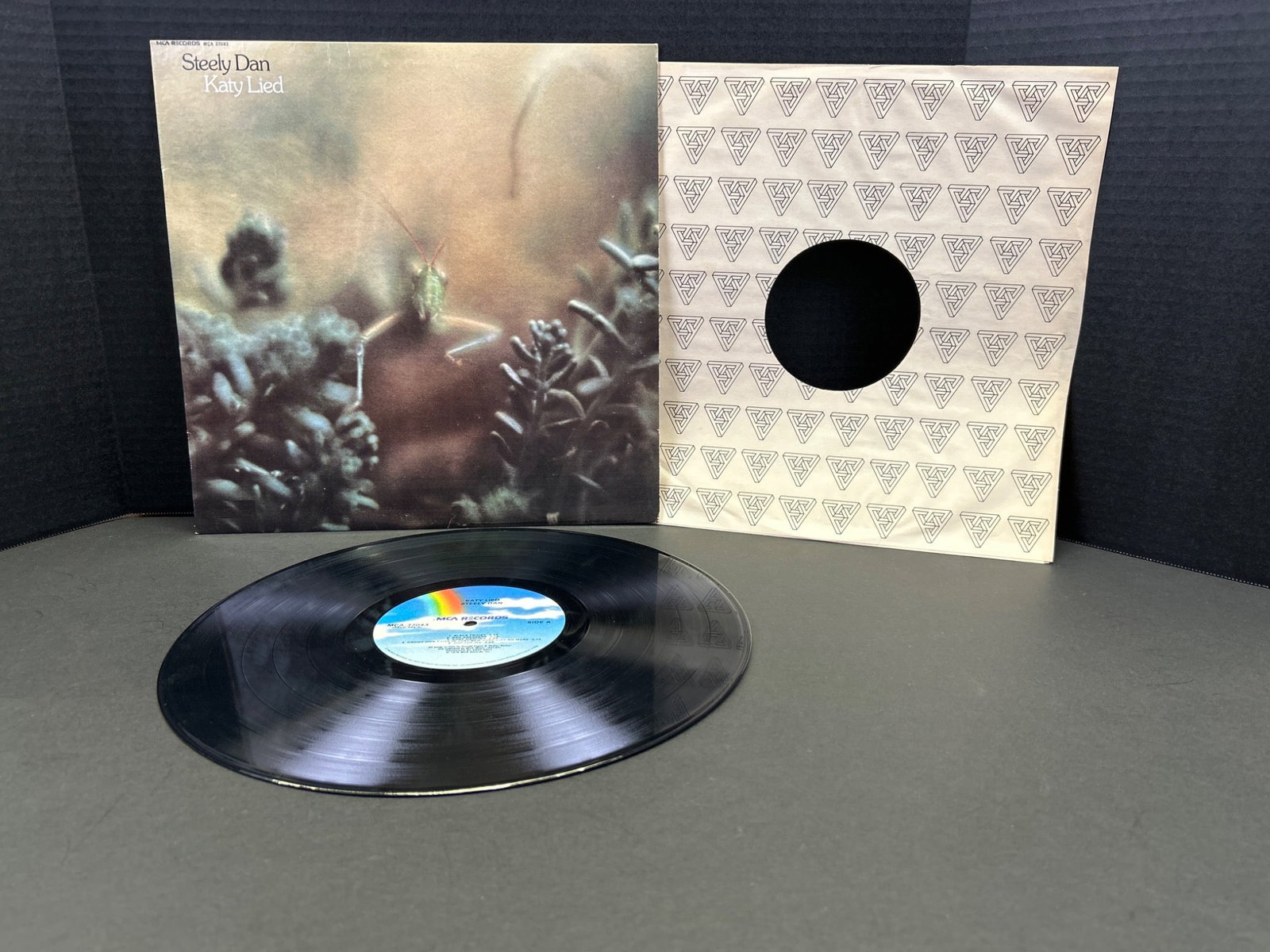 Steely Dan â€“ Katy Lied LP Vinyl Record with Sleeve, 1975: This is the 1975 LP vinyl record release of â€˜Katy Liedâ€™ by Steely Dan, featuring songs such as â€˜Black Fridayâ€™ and â€