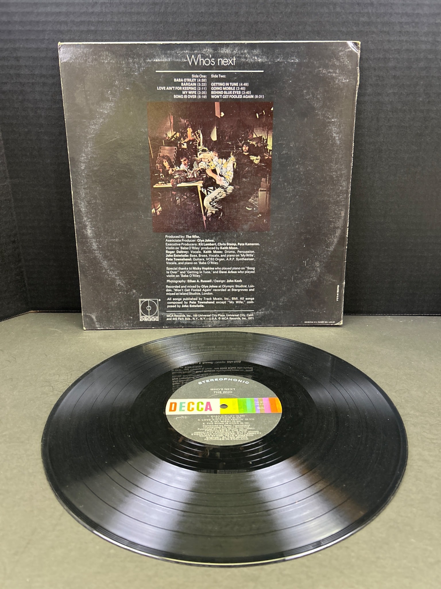 The Who: 'Who's Next' Vinyl Album, Decca DL 79182, 1971 - 2
