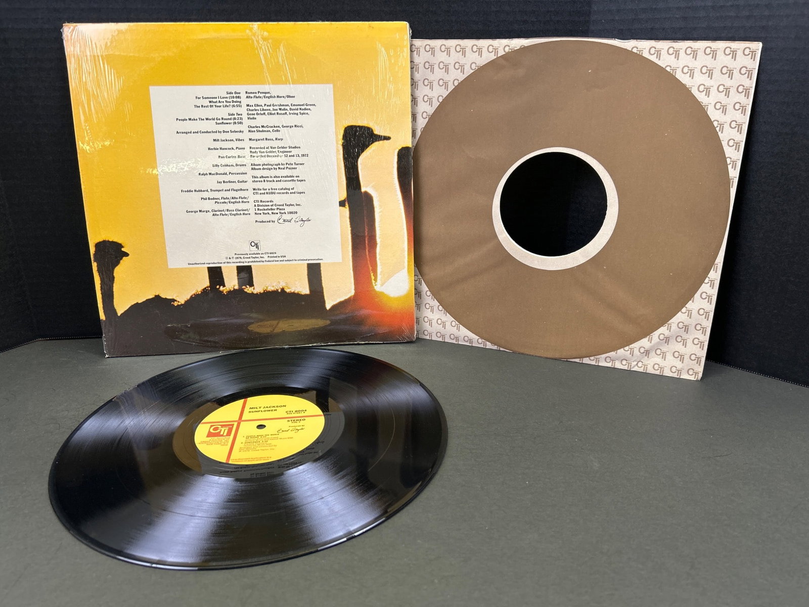 Milt Jackson 'Sunflower' Vinyl Record, CTI Records, 1973 - 2