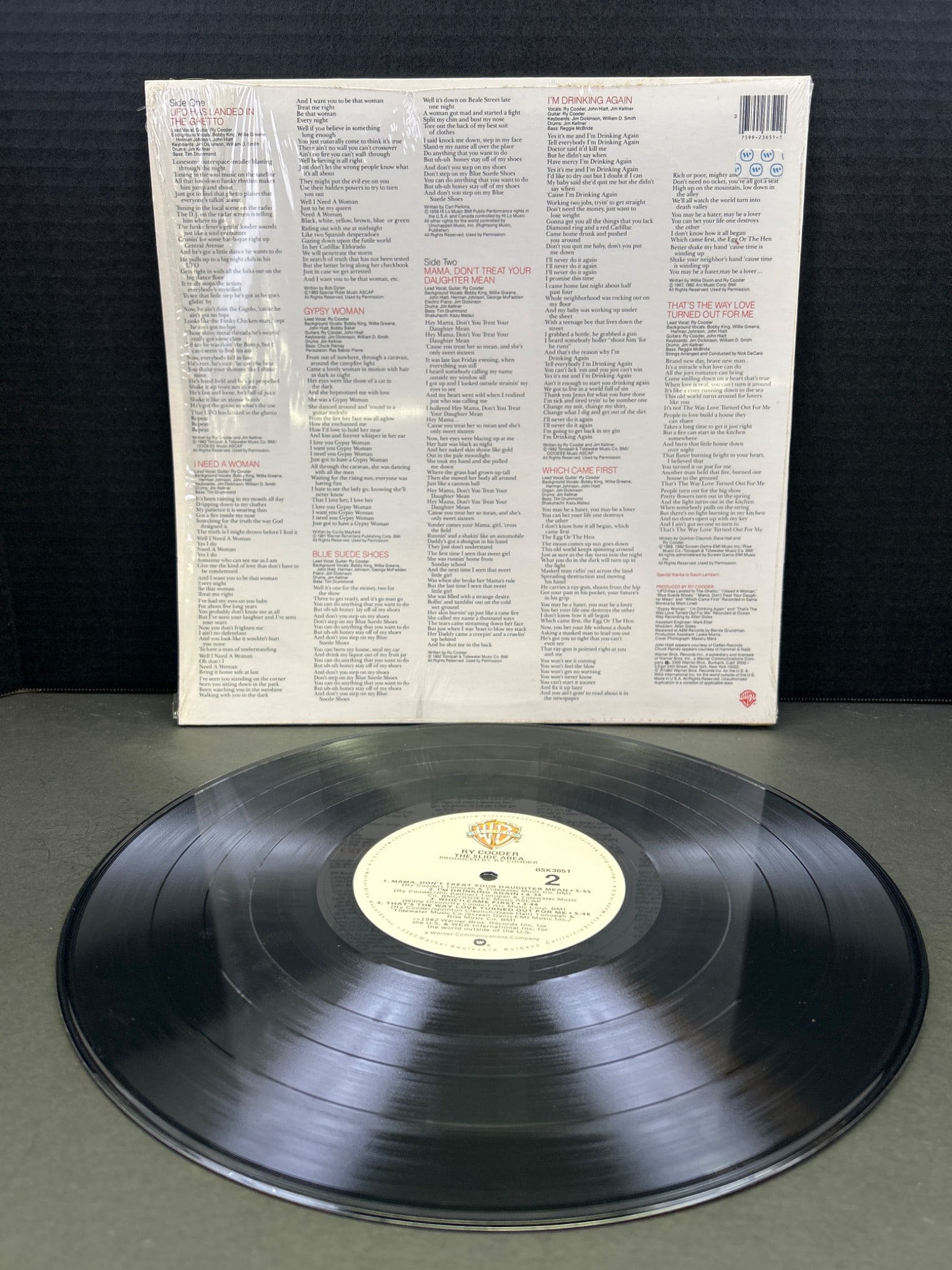 Ry Cooder 'The Slide Area' Vinyl LP Album with Original Sleeve - 2