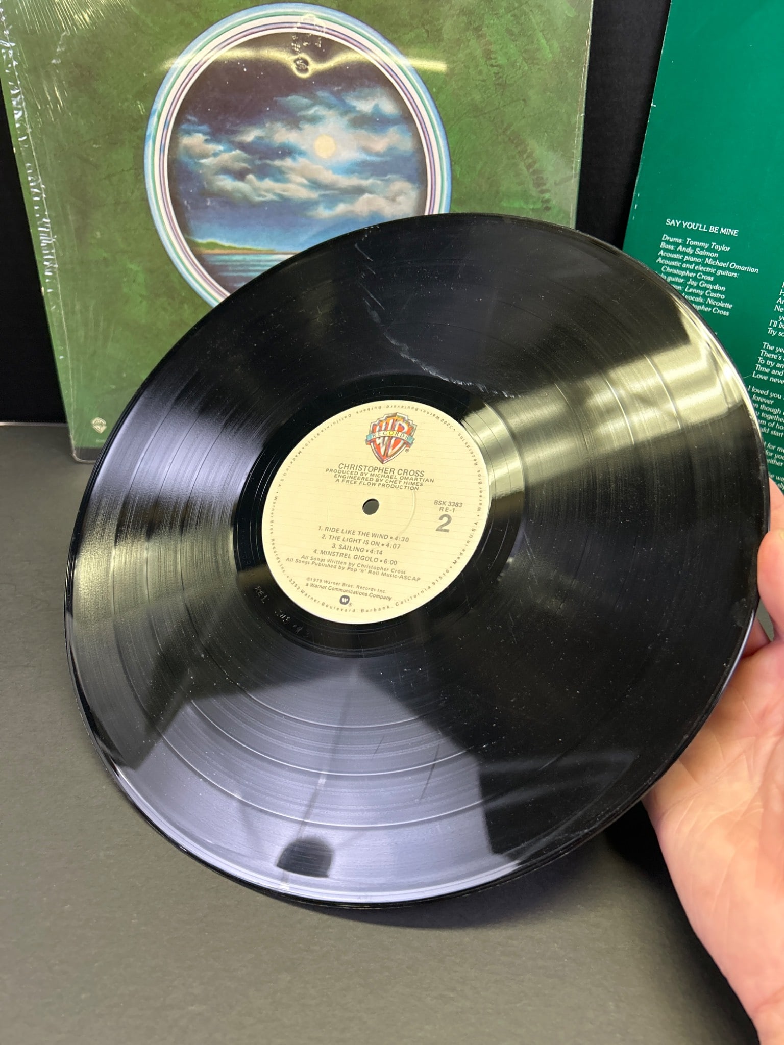 Christopher Cross Self-Titled Vinyl Record Album with Sleeve and Insert - 3