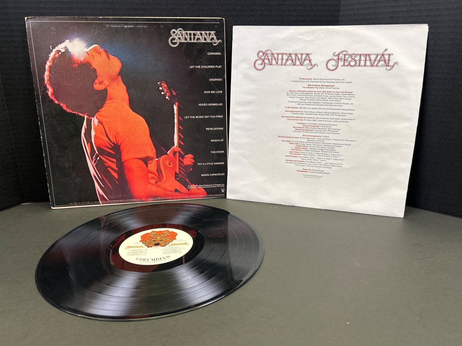 Santana 'Festival' Vinyl Album with Original Sleeve and Artwork, 1977 Release - 2