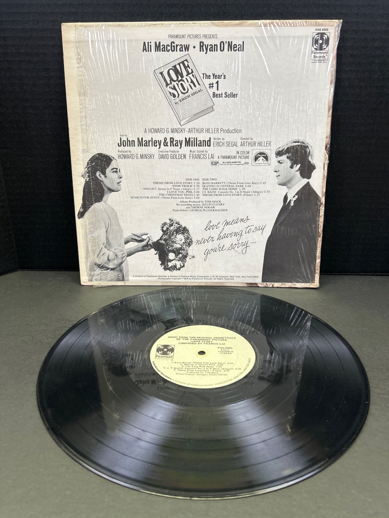 1970 Love Story Original Motion Picture Soundtrack Vinyl Record - 2