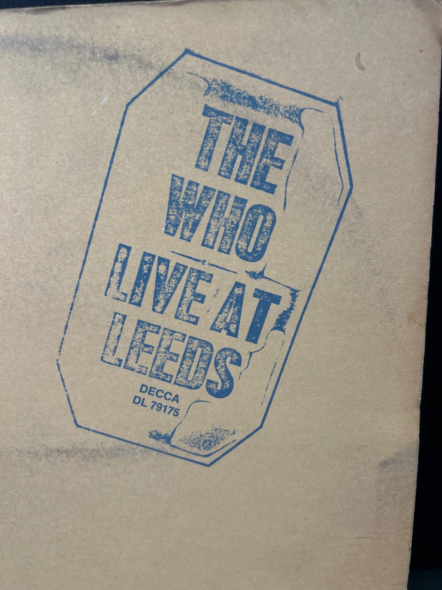 The Who Live At Leeds Vinyl Record Album With Original File Cover and Photo Insert - 5