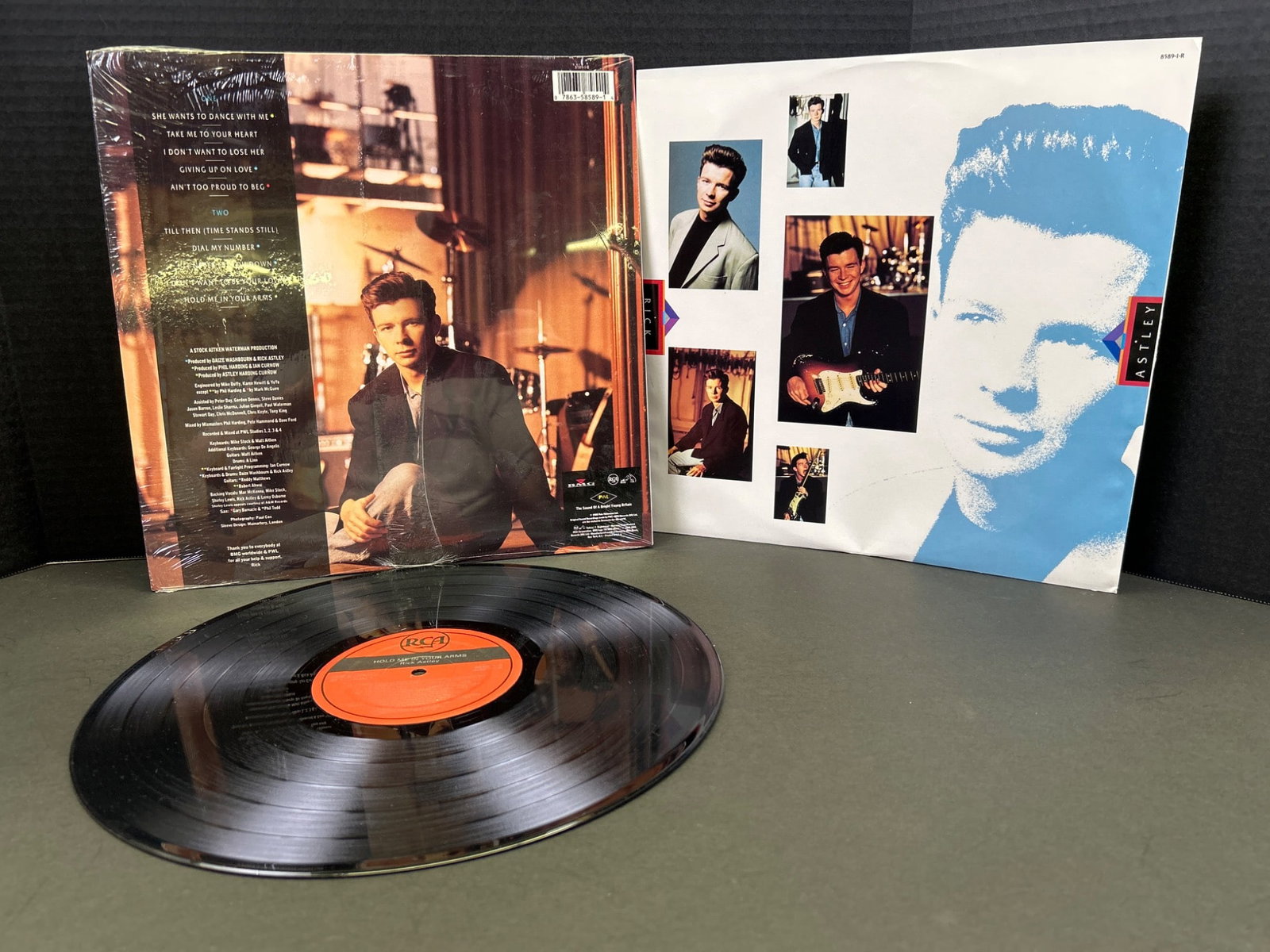 Rick Astley 'Hold Me In Your Arms' Vinyl LP with Original Sleeve - 2