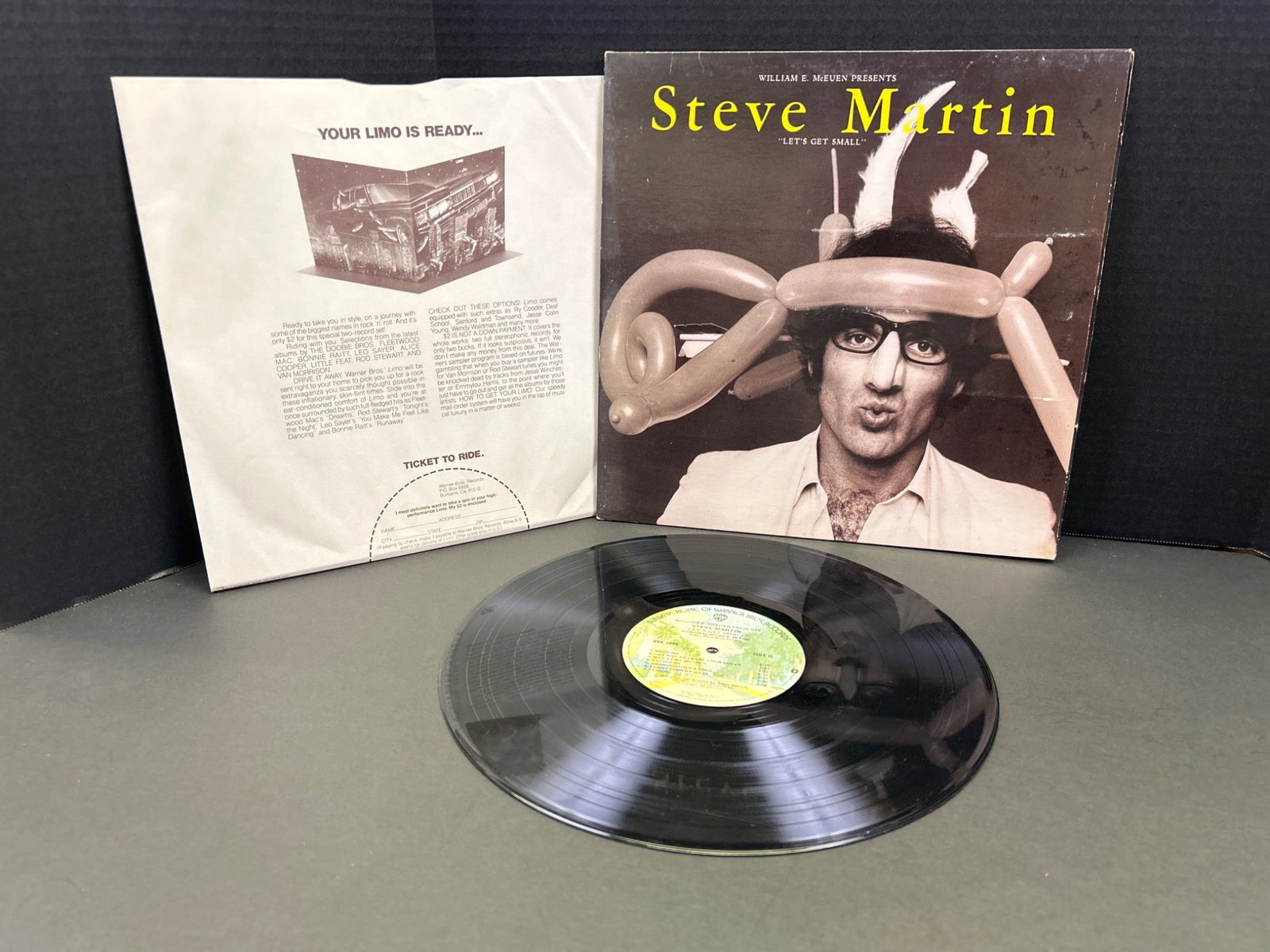 Steve Martin 'Let's Get Small' Comedy Album, Vinyl LP, 1977 (1 of 3)