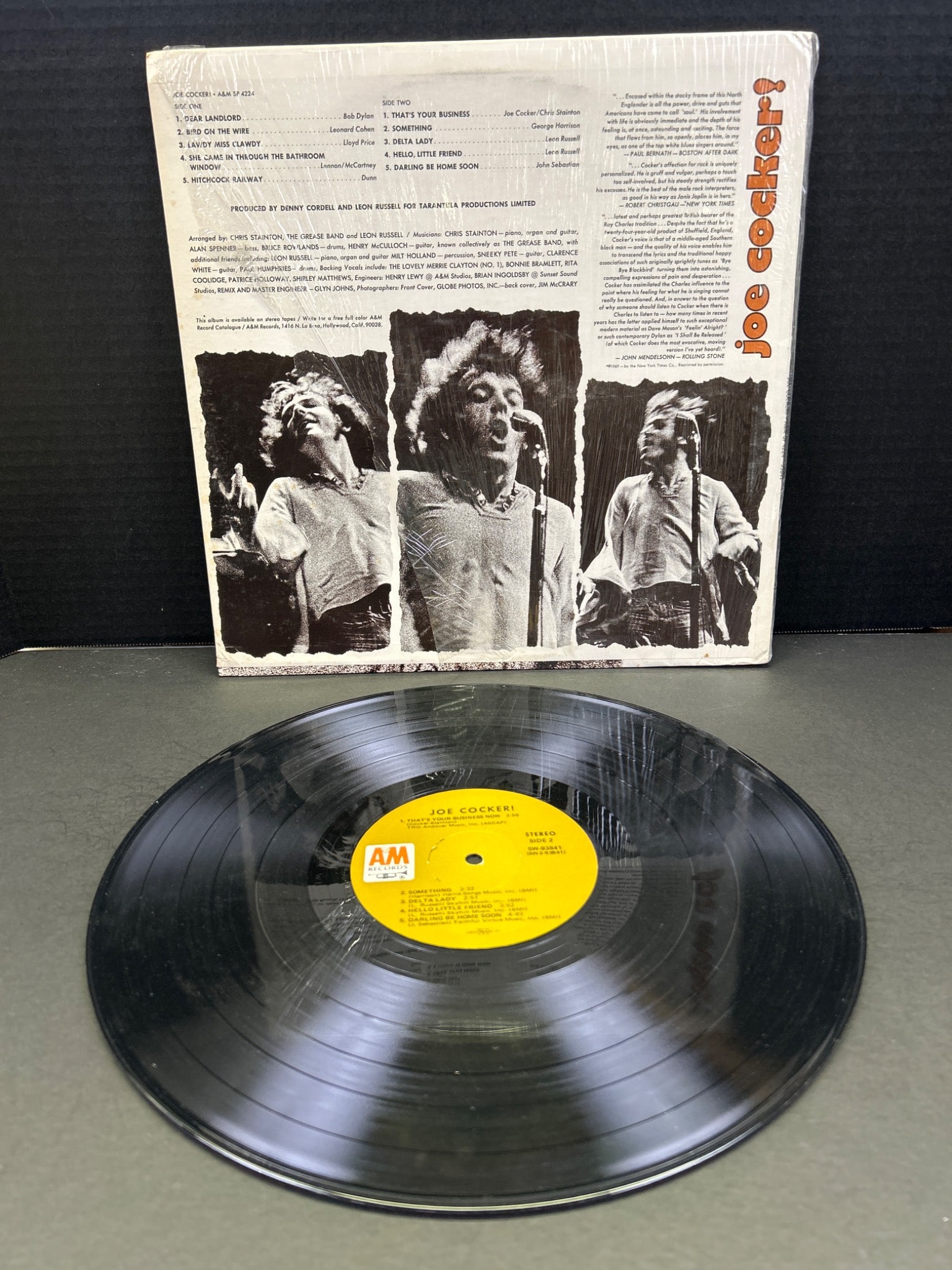 Joe Cocker! Vinyl LP Album, A&M Records, SP-4224, Stereo, 1969 - 2