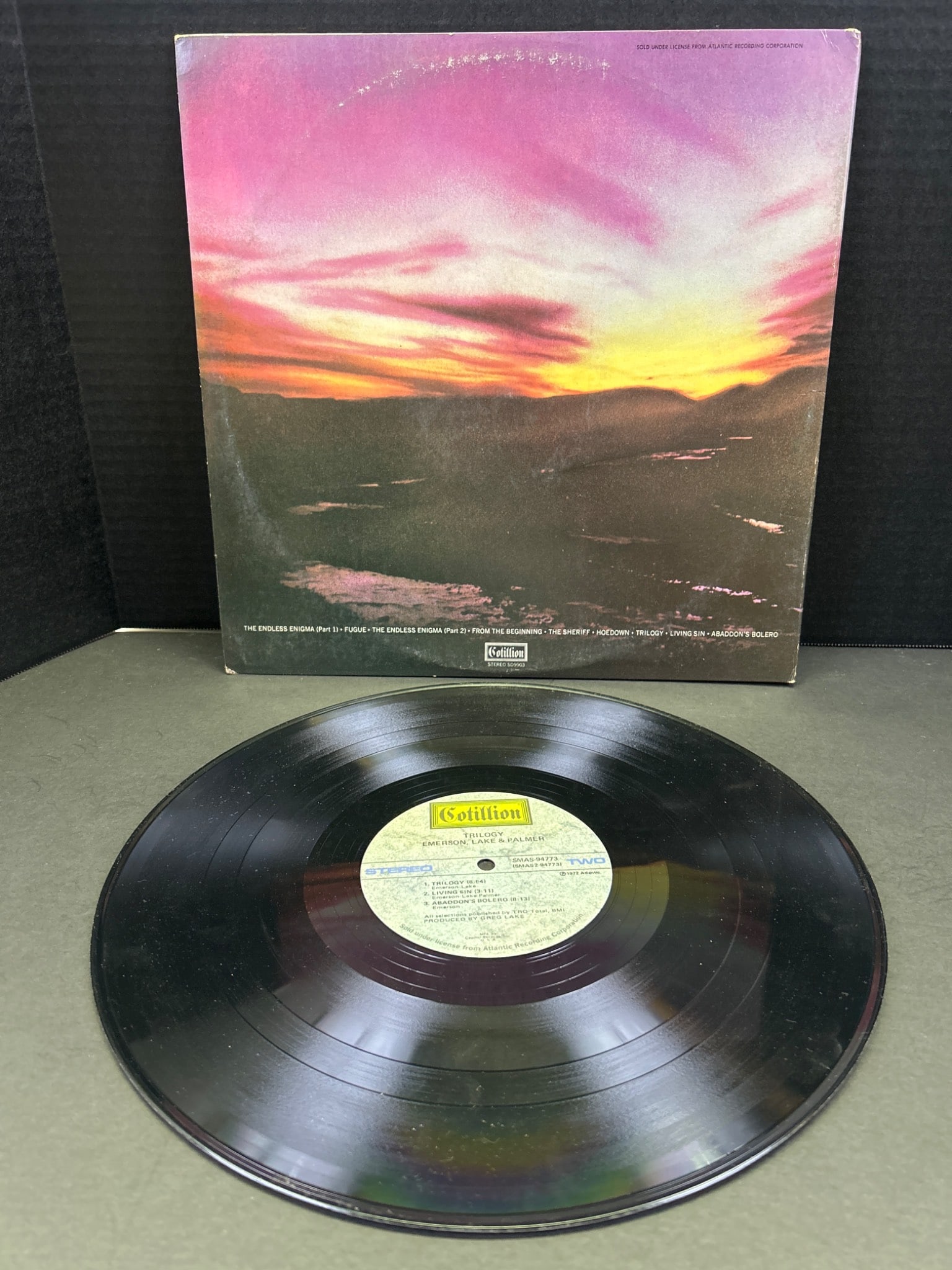 Emerson, Lake & Palmer - 'Trilogy' Vinyl LP, 1972, Cotillion SD 9903 - 2