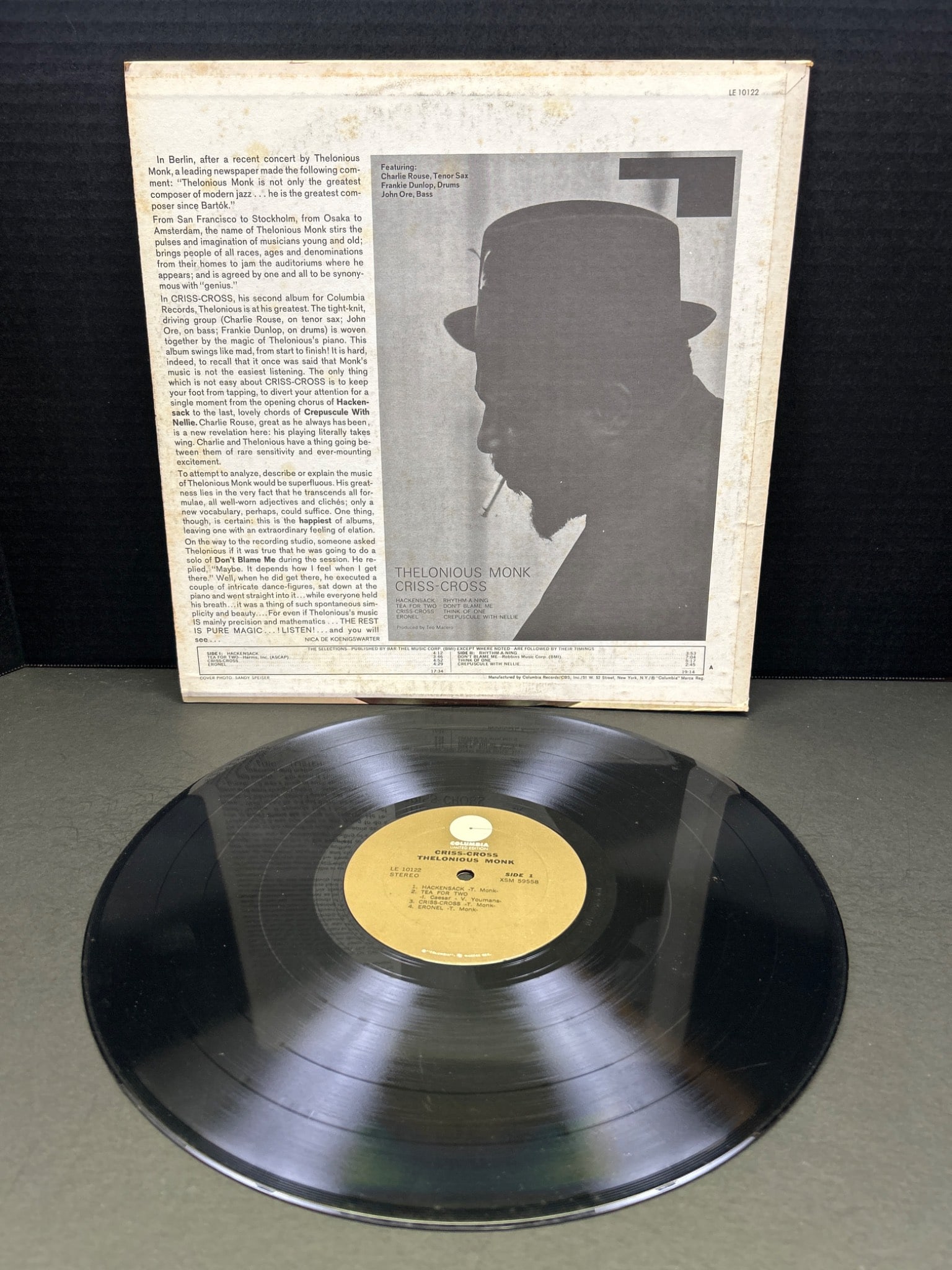 Thelonious Monk Criss-Cross Vinyl LP Columbia CS 8838 - 2