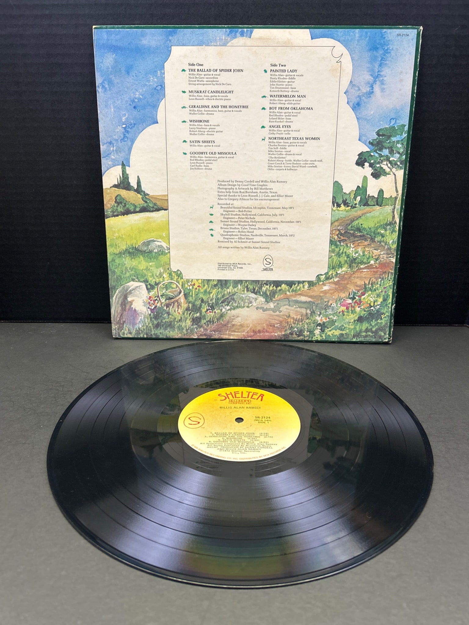 Willis Alan Ramsey Self-Titled Vinyl Record, 1972, by Shelter Records - 2