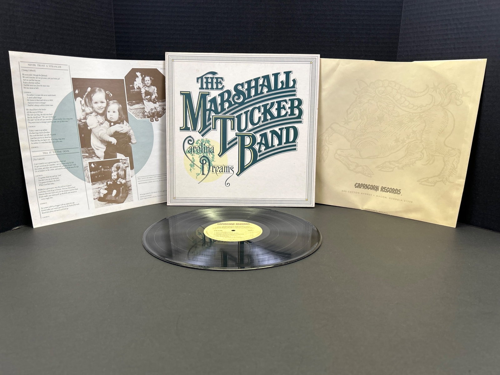 The Marshall Tucker Band â€˜A New Lifeâ€™ Vinyl LP Album, Capricorn: This lot includes a vinyl LP album titled â€˜A New Lifeâ€™ by The Marshall Tucker Band, released under Capricorn Records. The album cover and inner sleeve feature