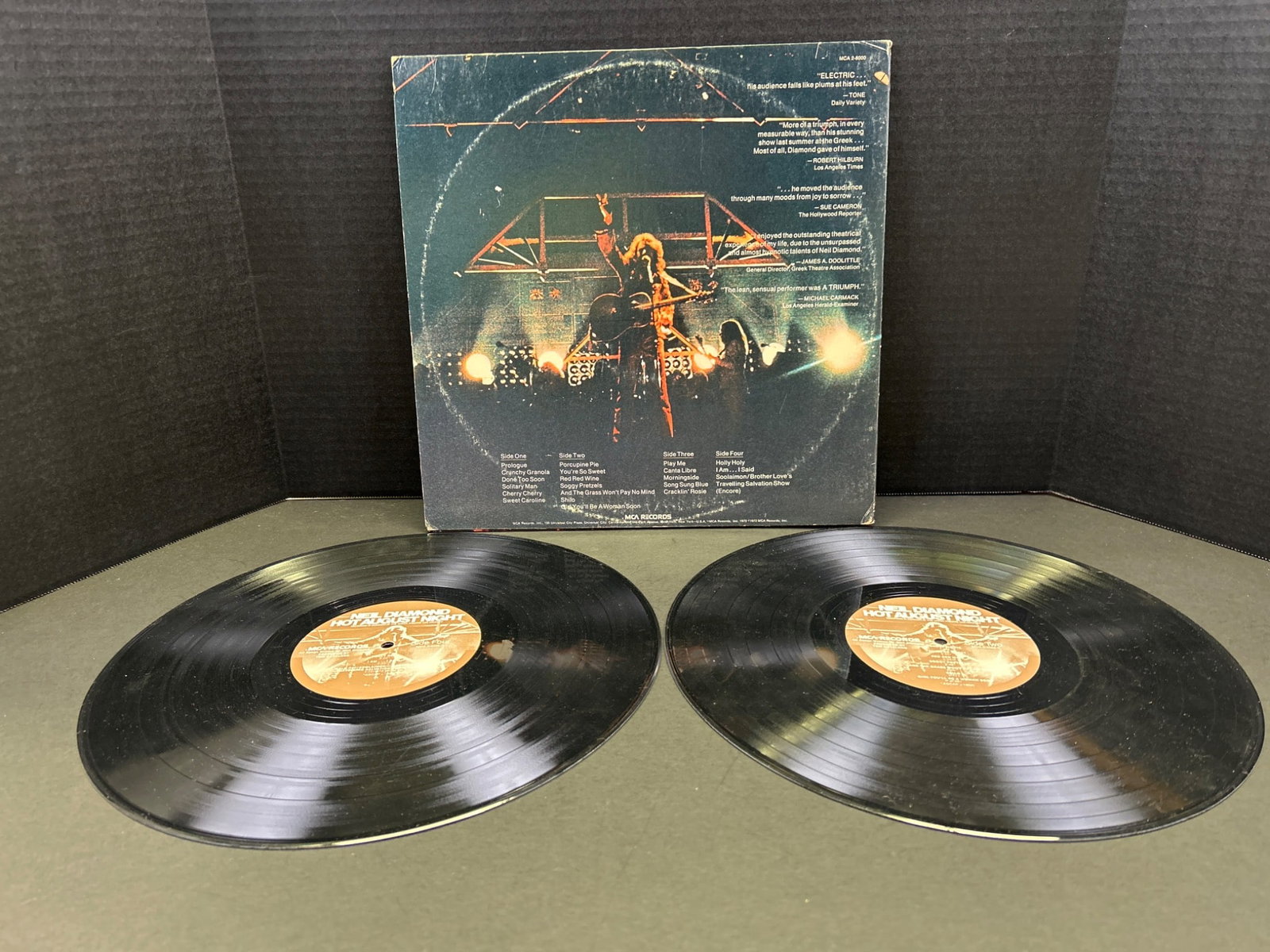 Neil Diamond 'Hot August Night' Double Vinyl LP Gatefold Album - 2