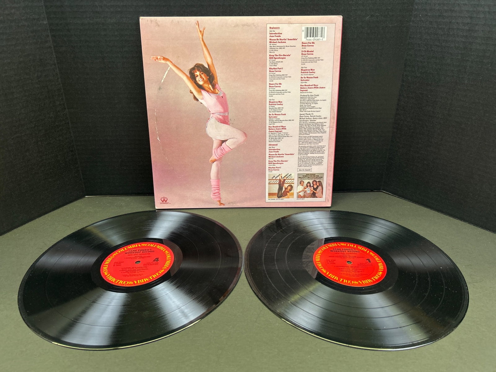 Jane Fonda's Workout Record Vinyl LP Set With Instruction Booklet - 2