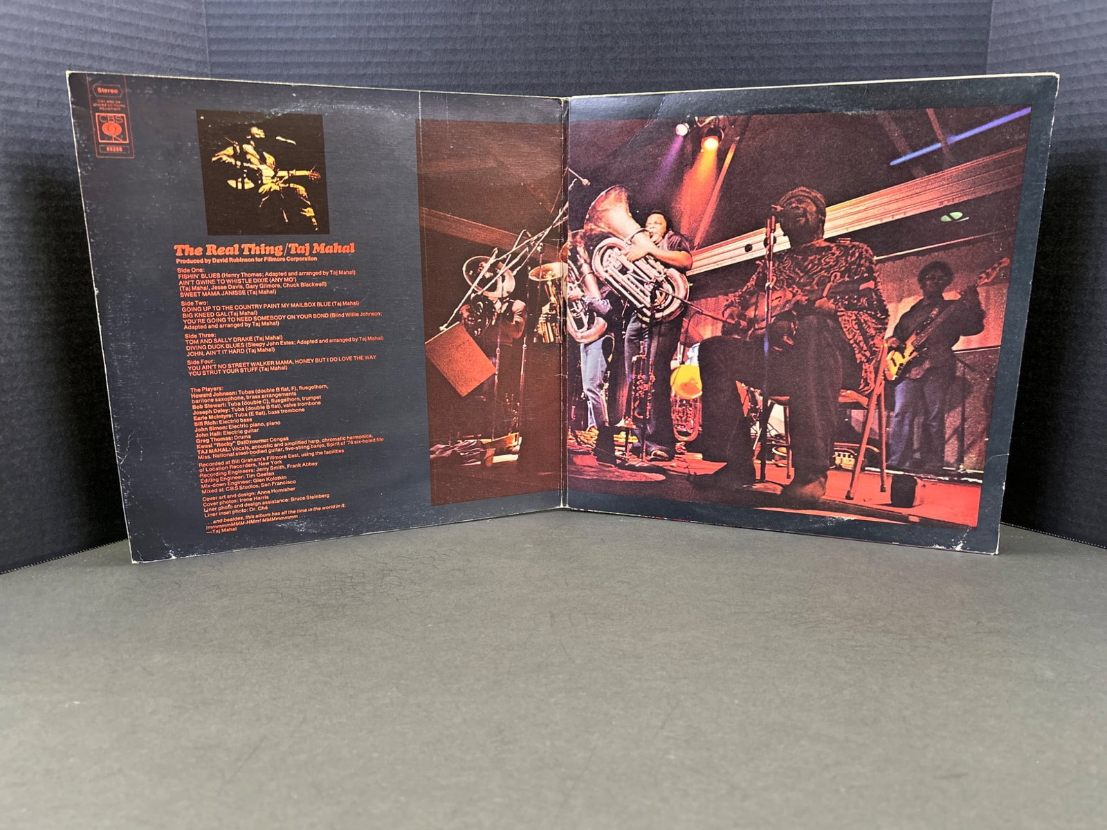 The Real Thing: Double Vinyl Record Album by Taj Mahal, CBS Records - 3