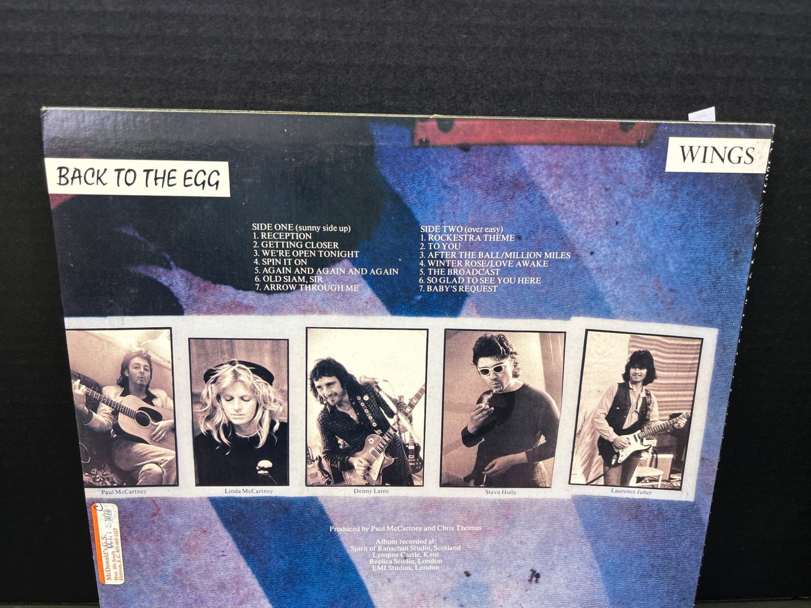 Wings Back To The Egg album With Sleeves Featuring Cover Art and Lyrics - 4