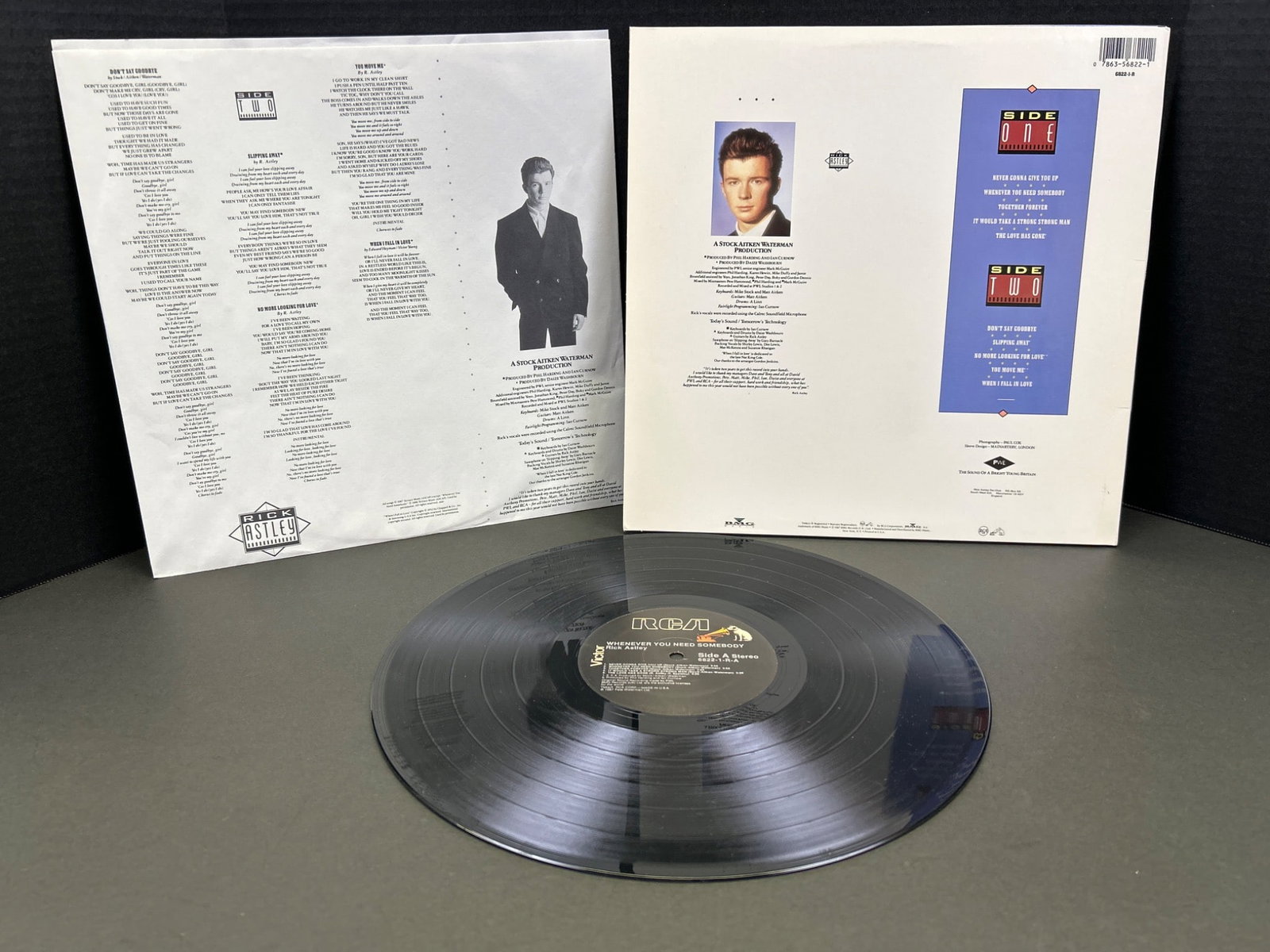 Rick Astley 12-inch Vinyl Record, Album â€˜Whenever You Need Somebodyâ€&# - 2