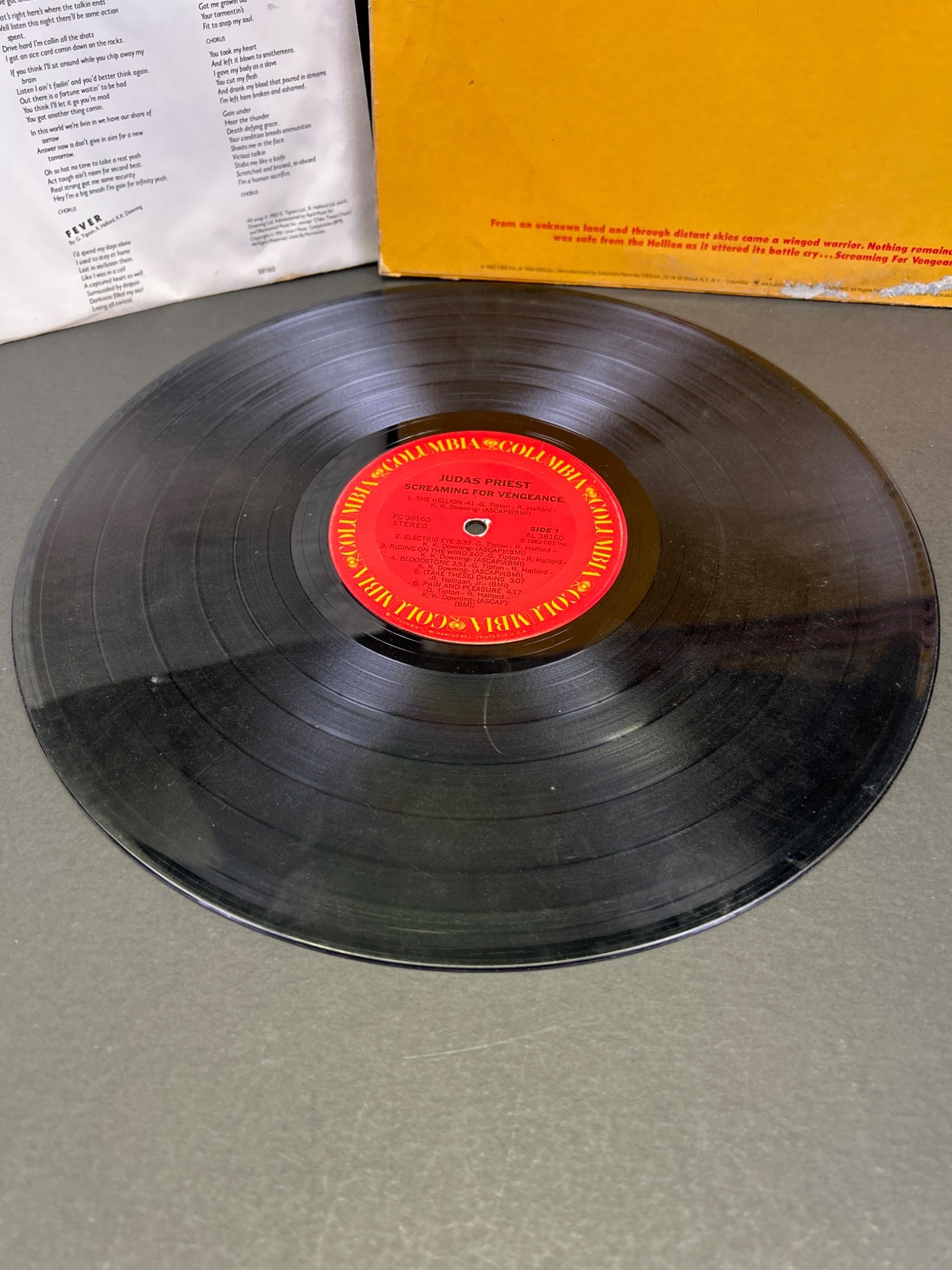 Judas Priest 'Screaming for Vengeance' Vinyl LP with Sleeve and Insert - 3