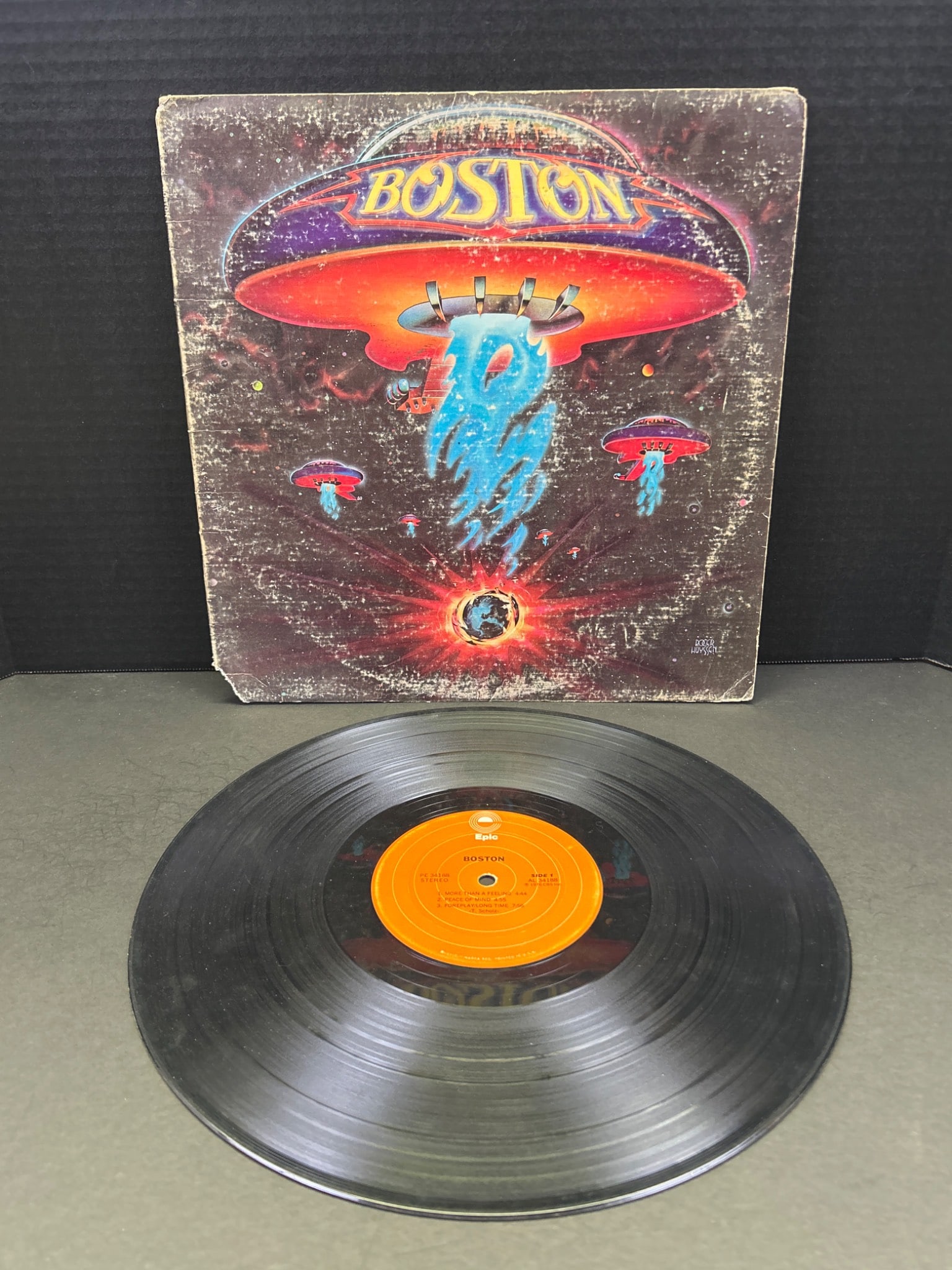 Boston Debut Self-Titled Vinyl Record LP, 1976, Epic Records, JE 34188 (1 of 2)