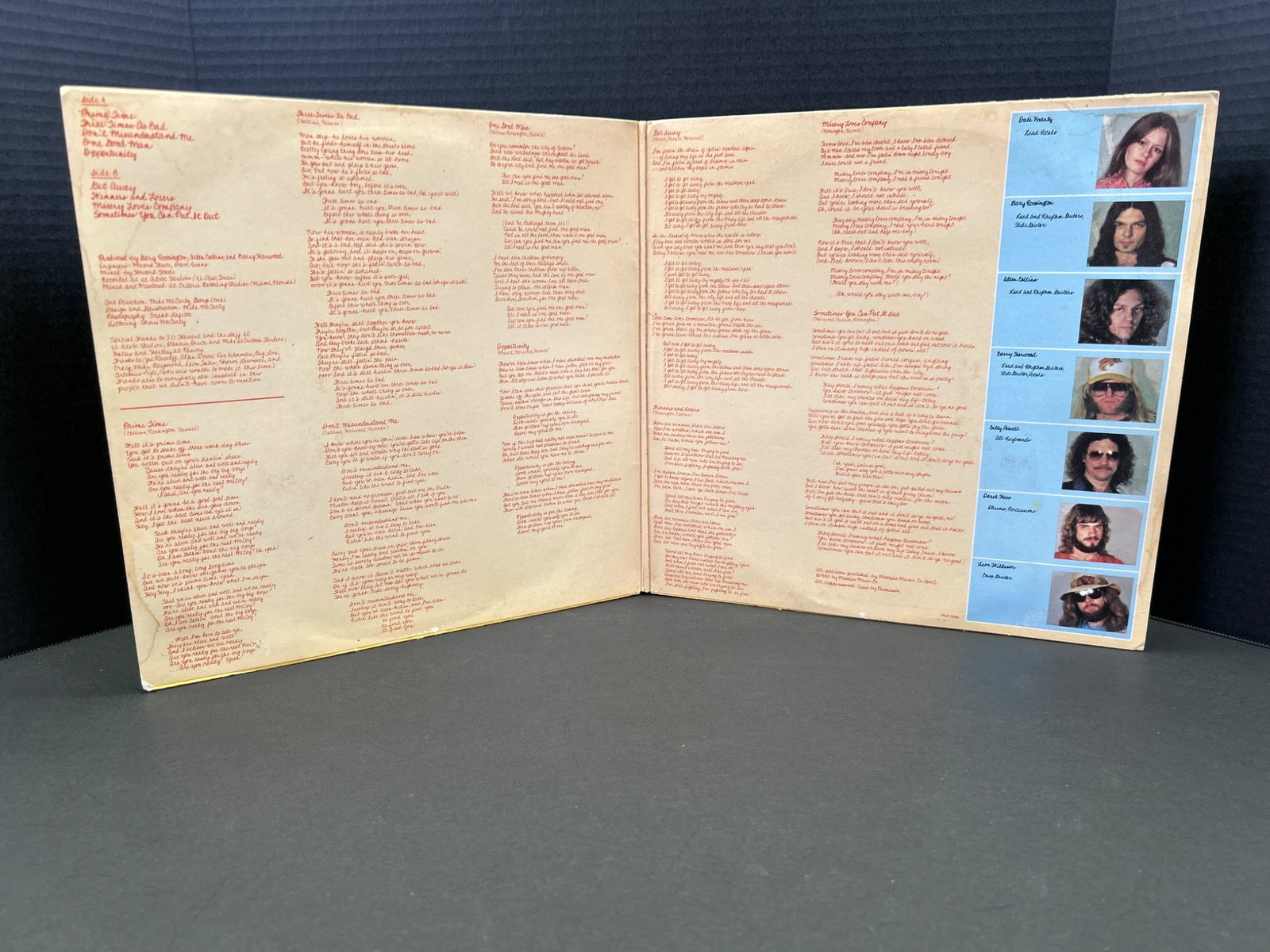 Rossington Collins Band Vinyl Record with Original Sleeve and Insert - 3