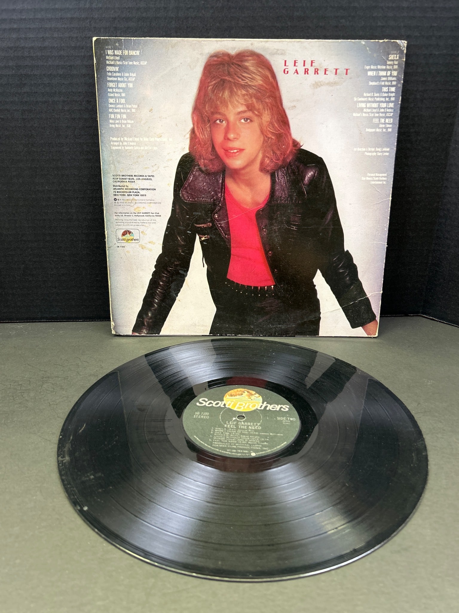 Leif Garrett 'Feel the Need' Vinyl Record LP with Sleeve - 2