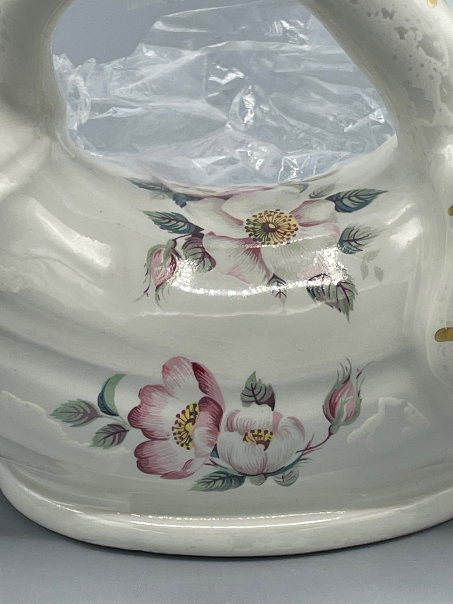 House of Webster Rogers, AR Reproduction Old-Style Flower Vase with Floral Design - 2